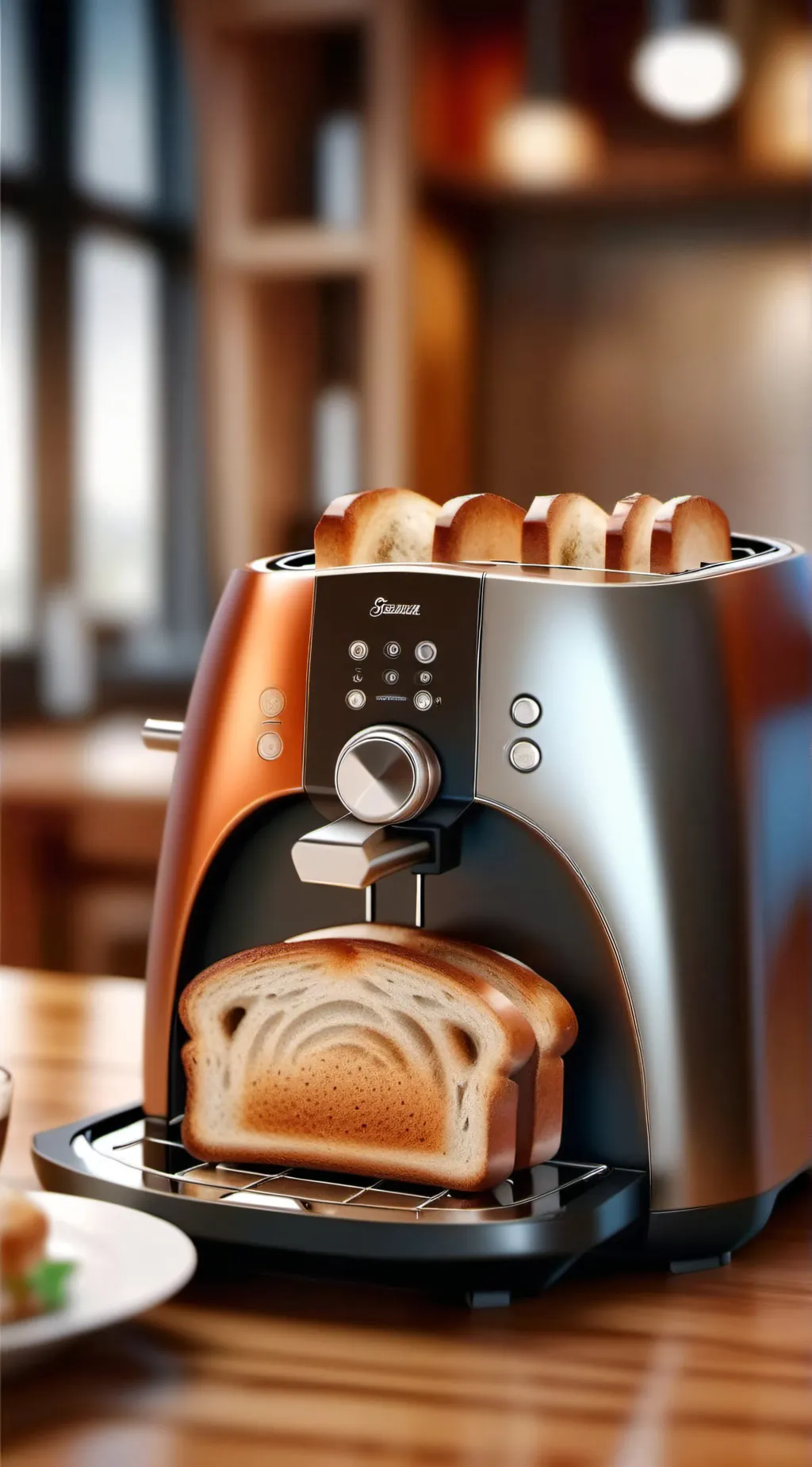 ai character: Broken toaster  background