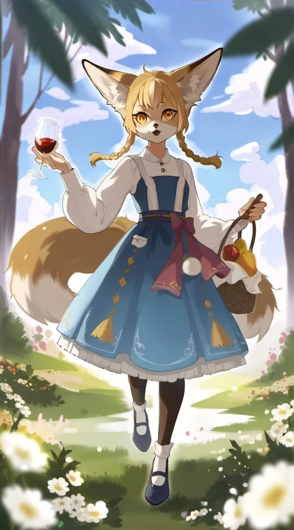 ai character: Desert fox. background