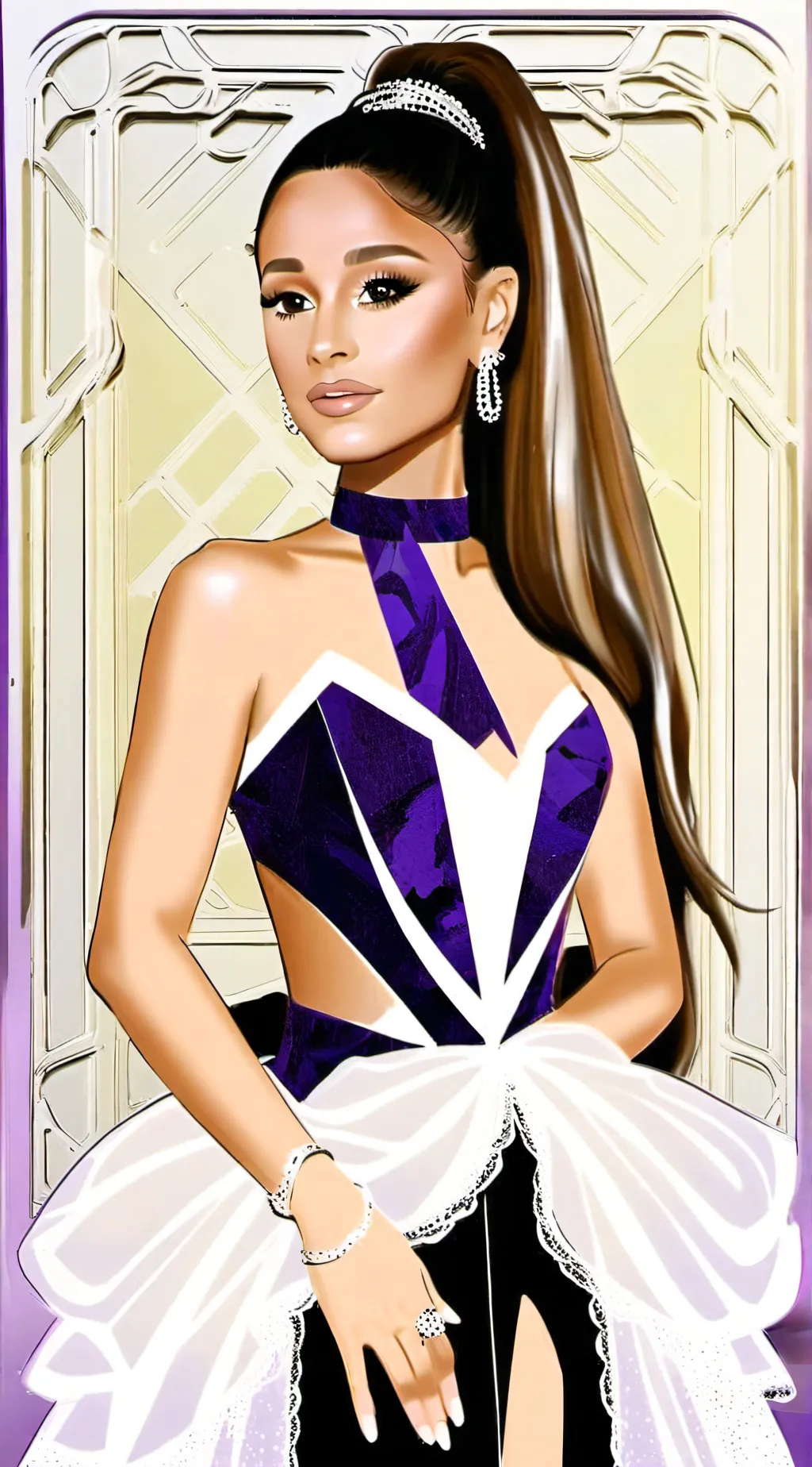 ai character: Ariana Grande background