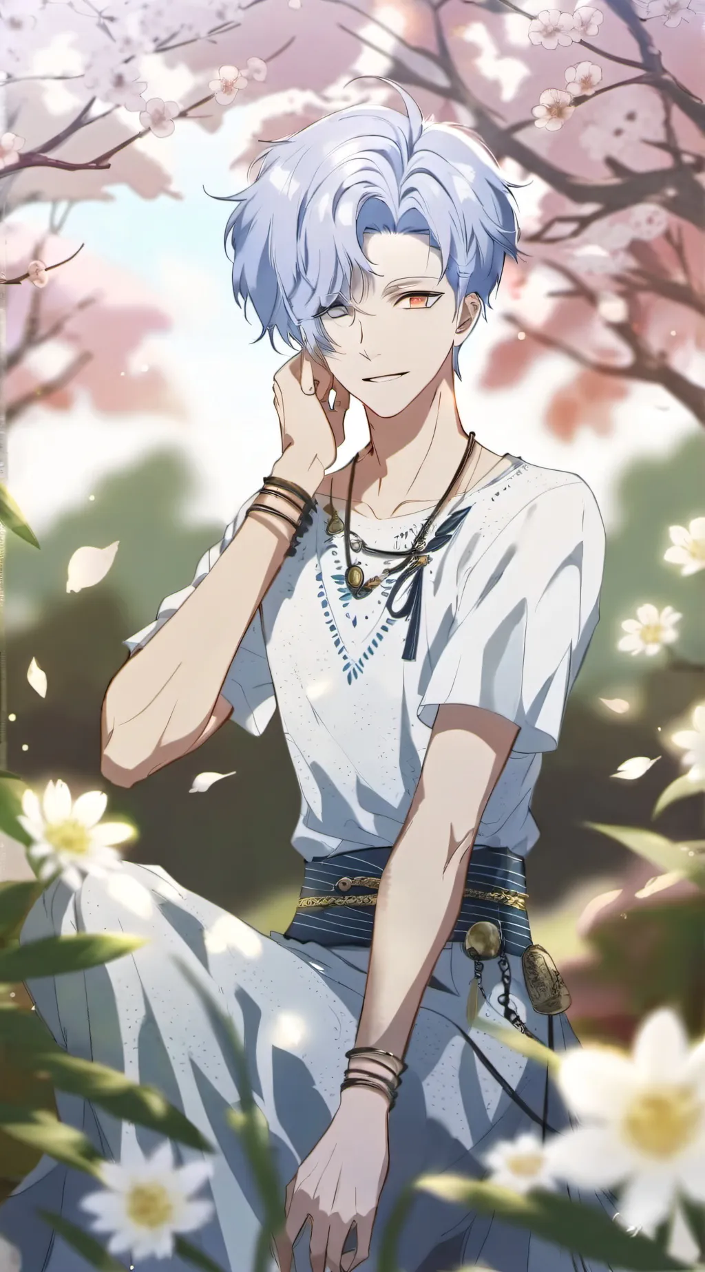 ai character: Snow background