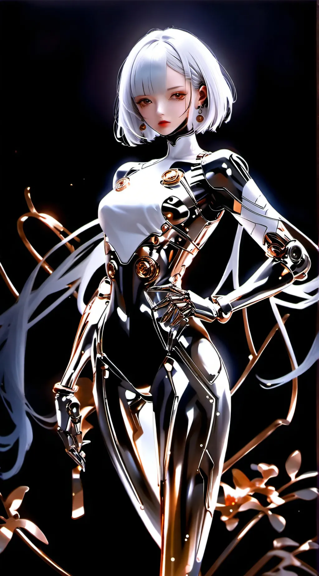 ai character: Tv Woman  background