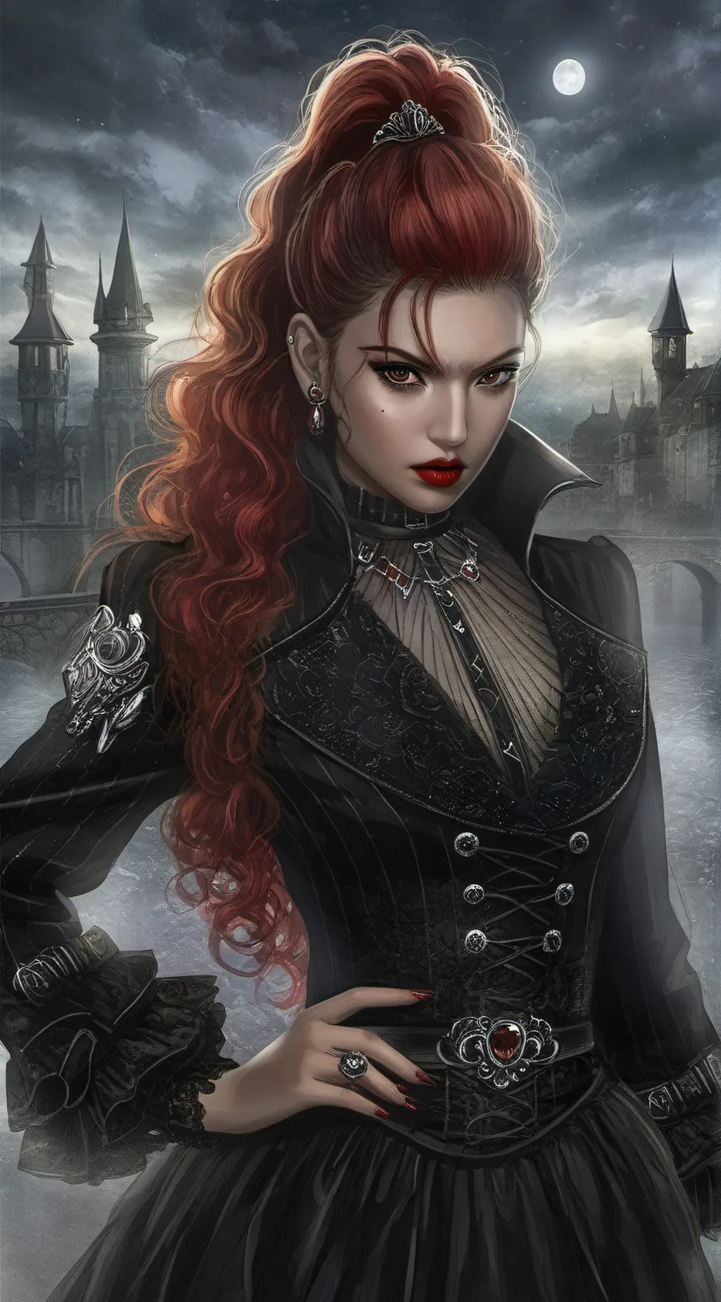 ai character: Red background