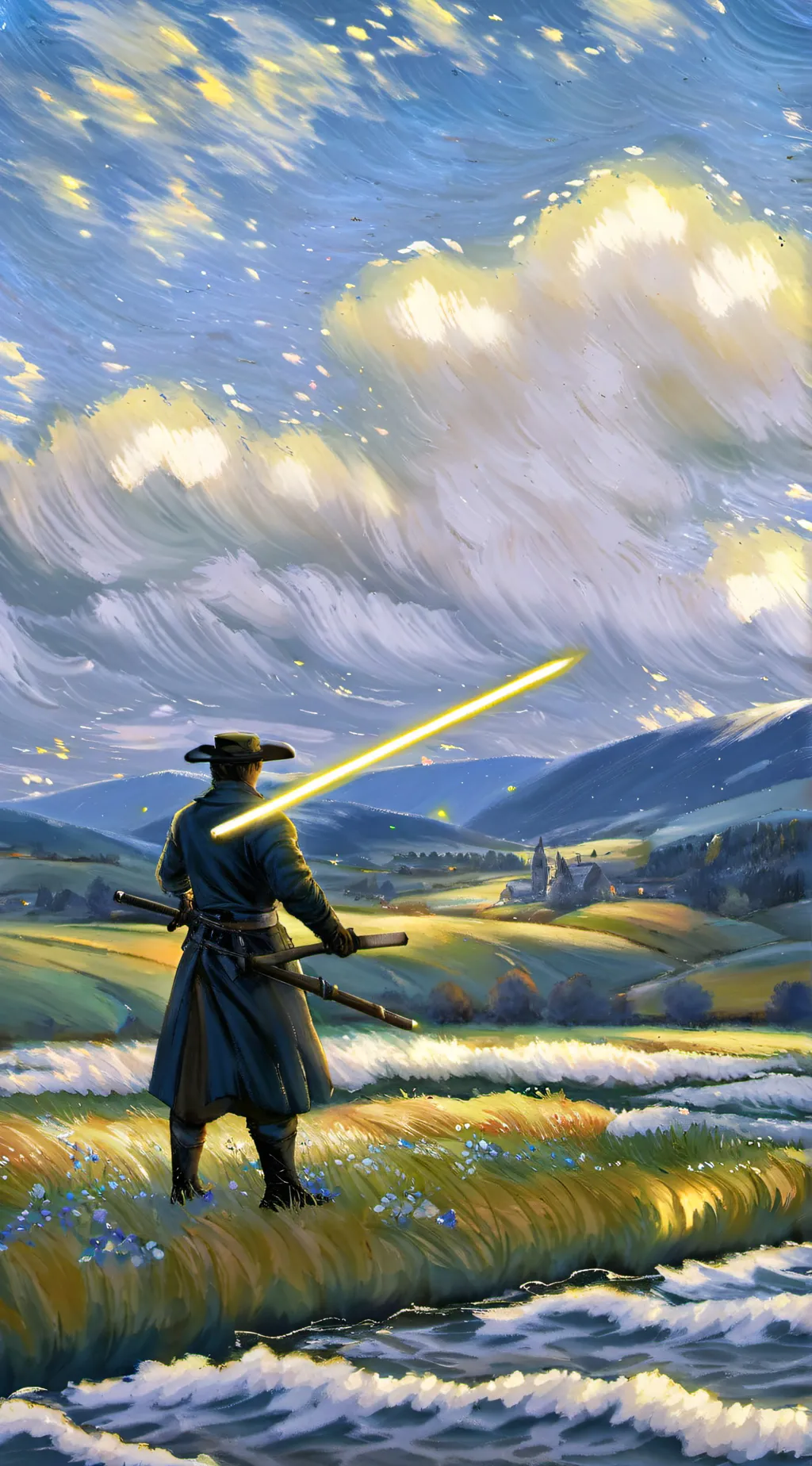 ai character: Saber showdown  background