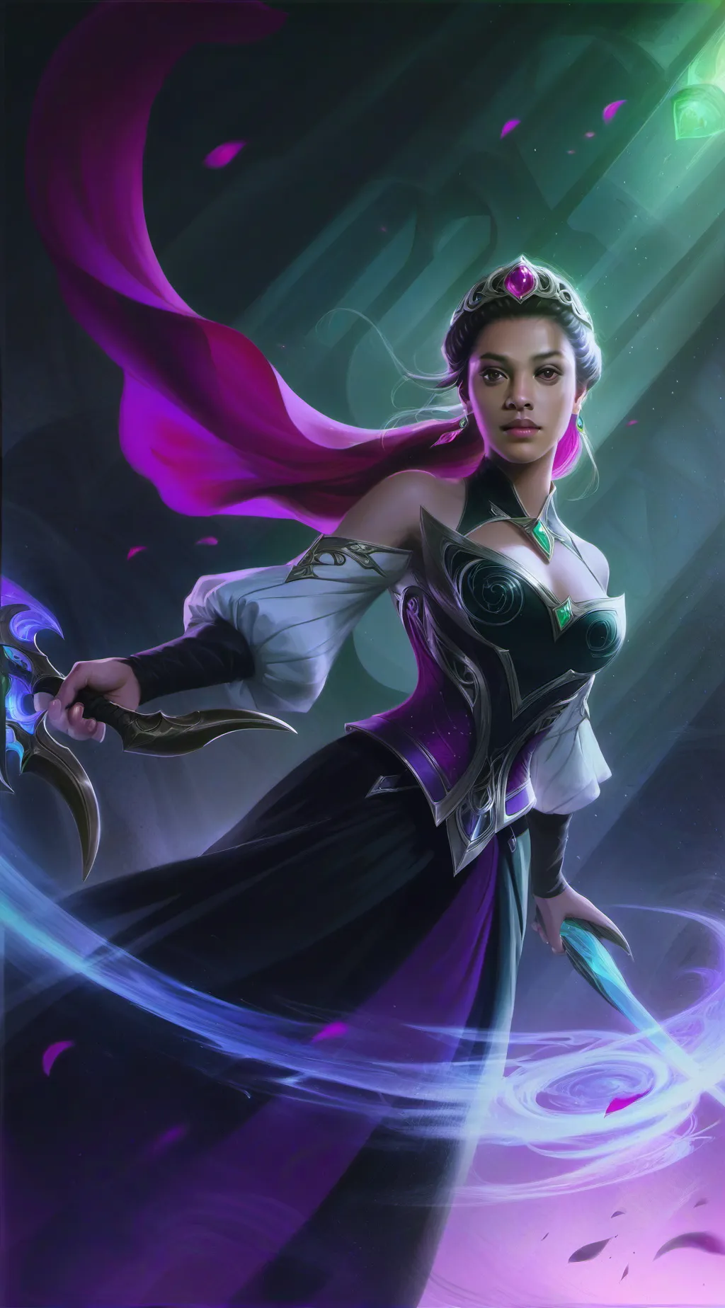 ai character: Queen Nevaeh  background