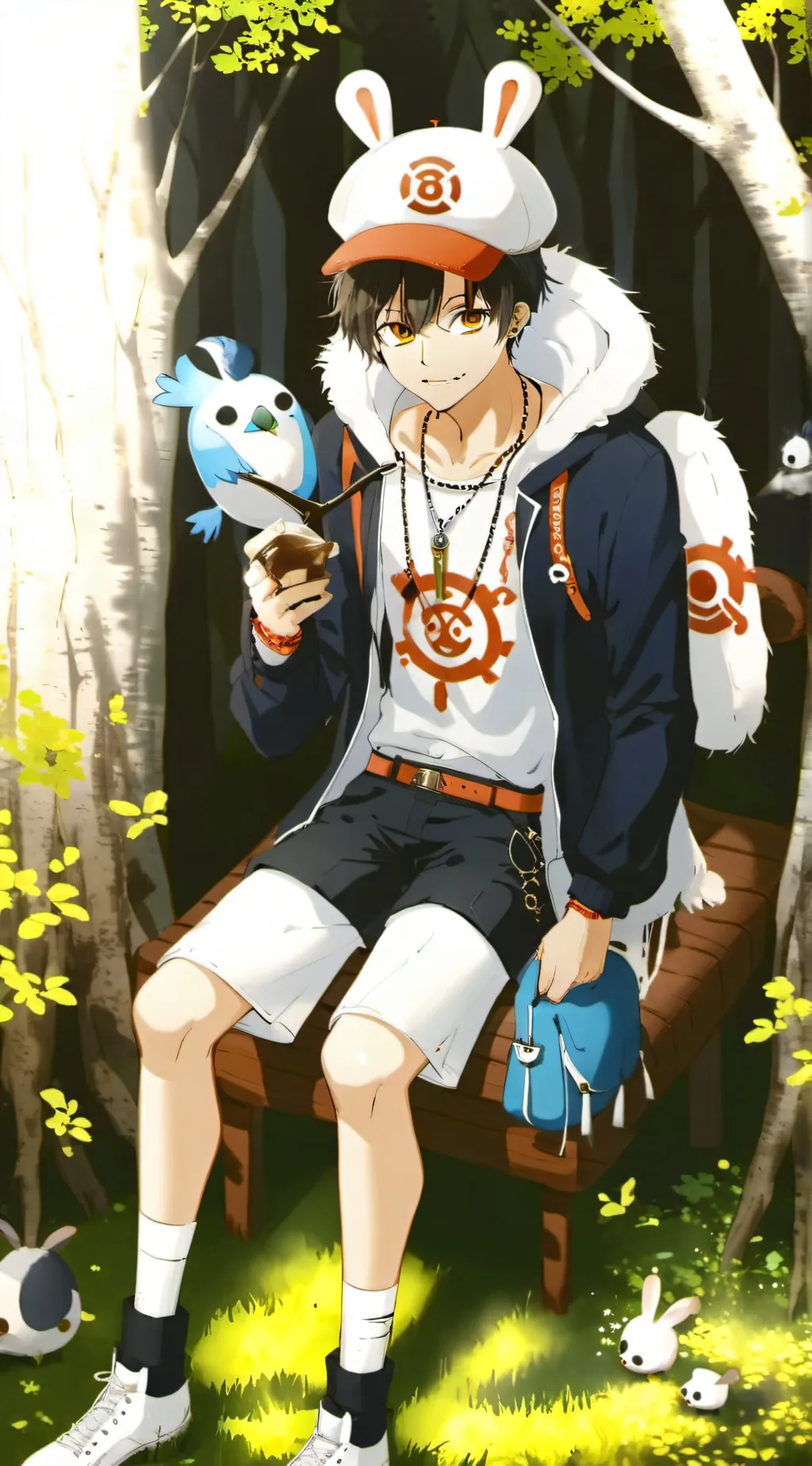 ai character: Ash Ketchum  background