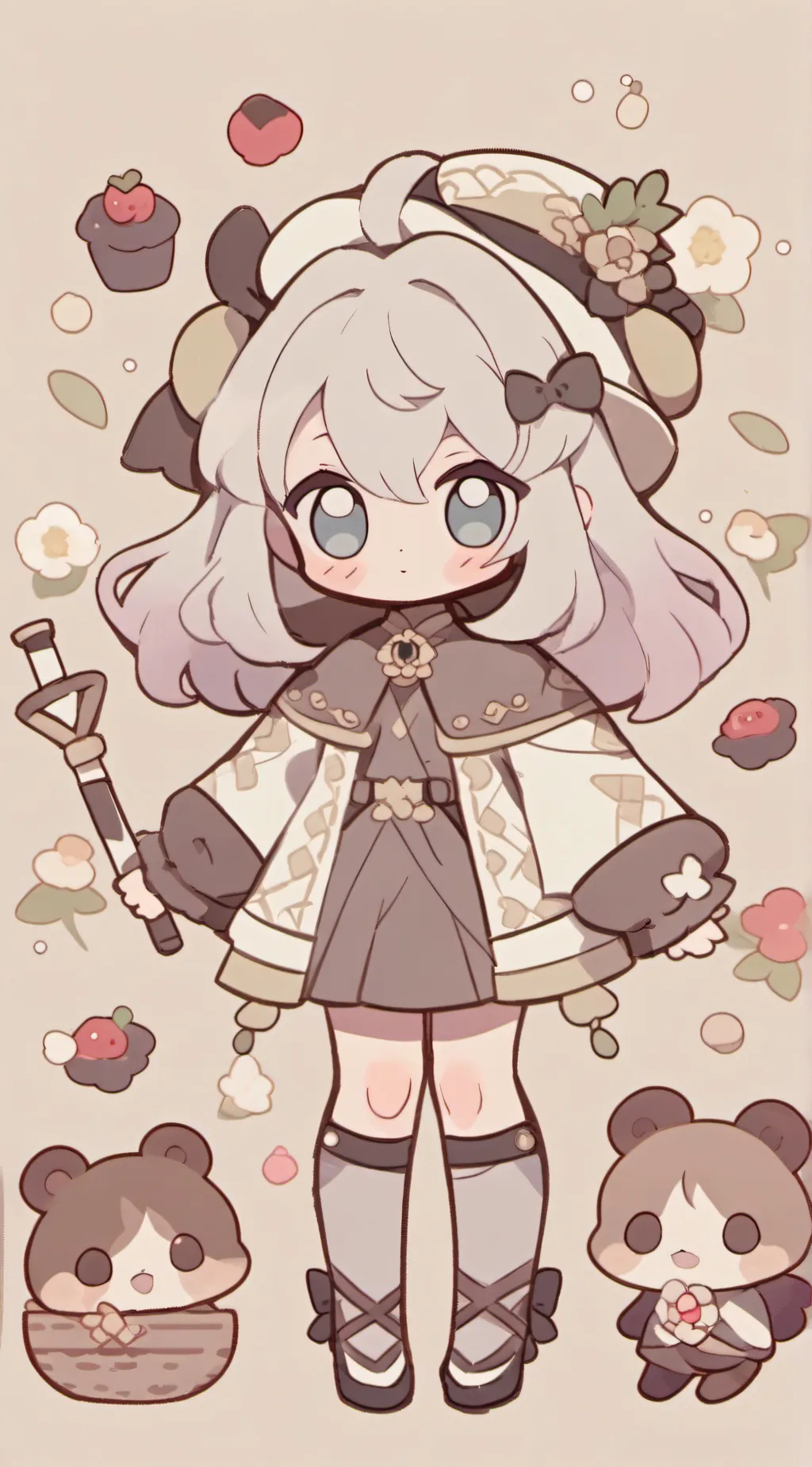 ai character: sleep over background