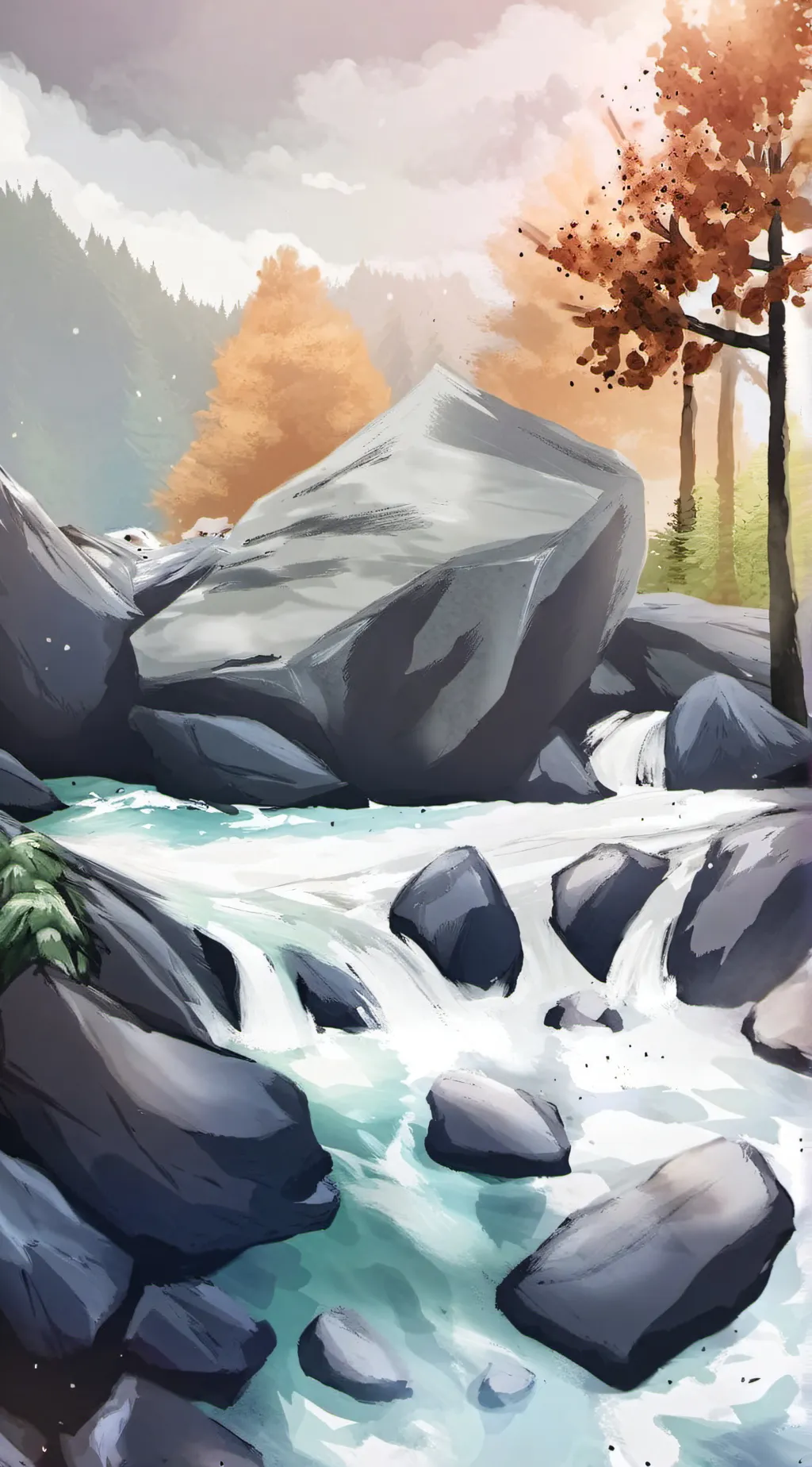 ai character: The immortal rock background