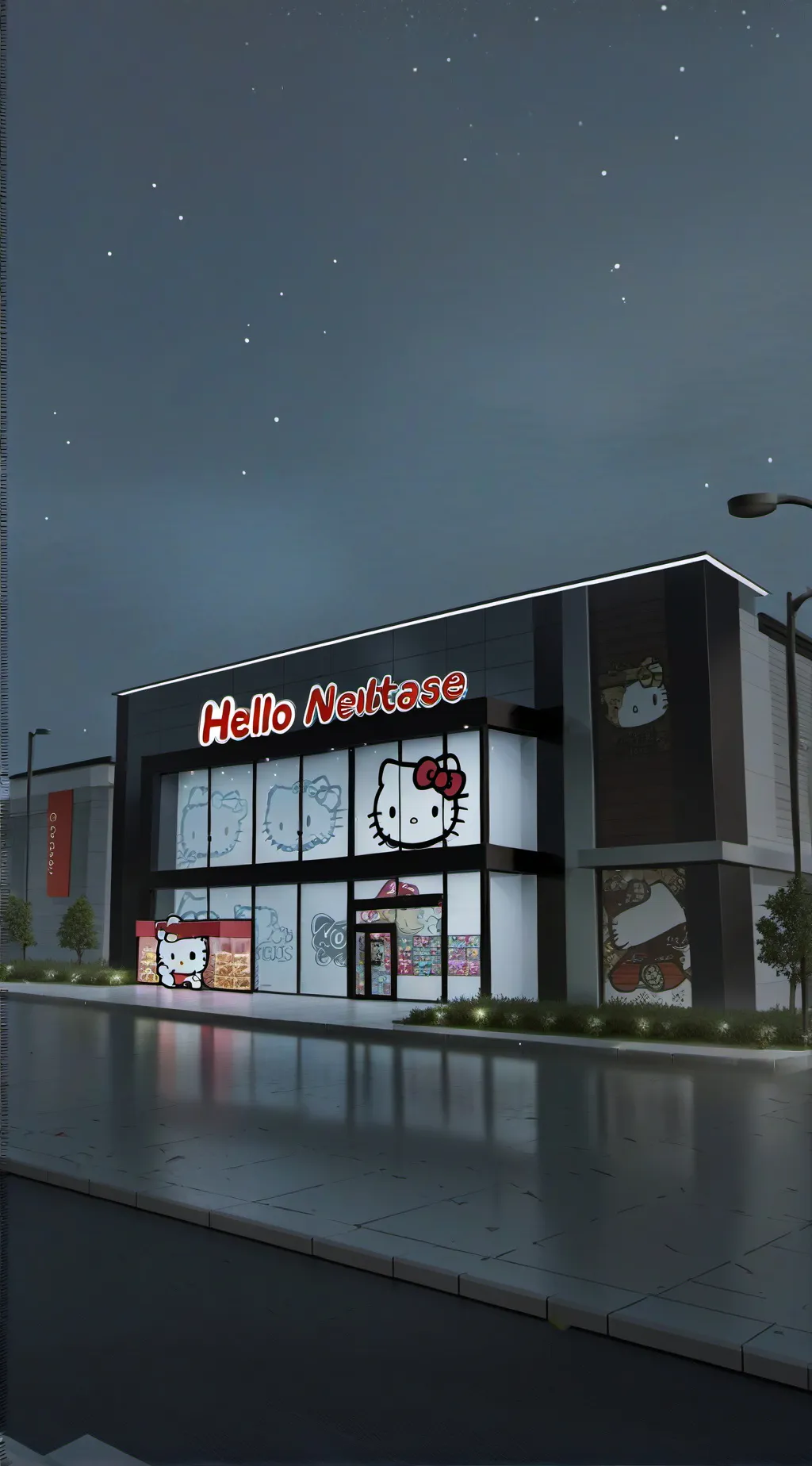 ai character: The Mall background