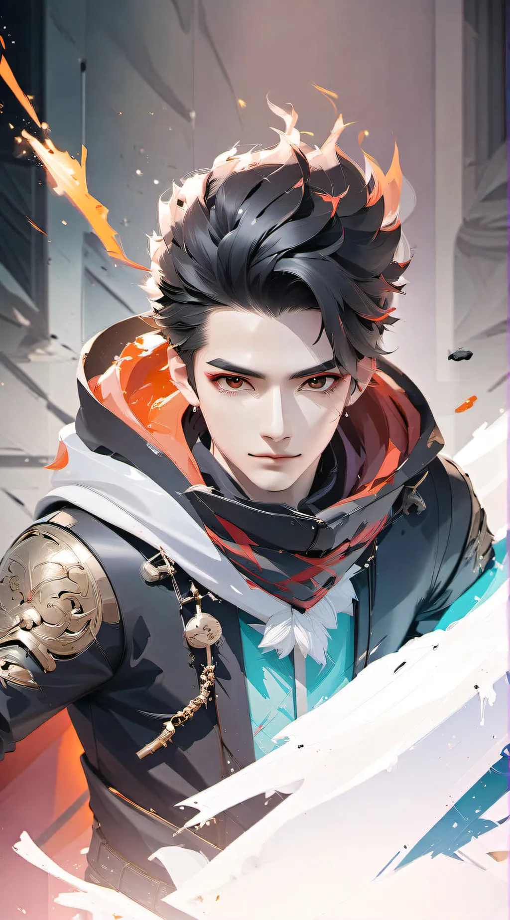 ai character: Leonardo  background