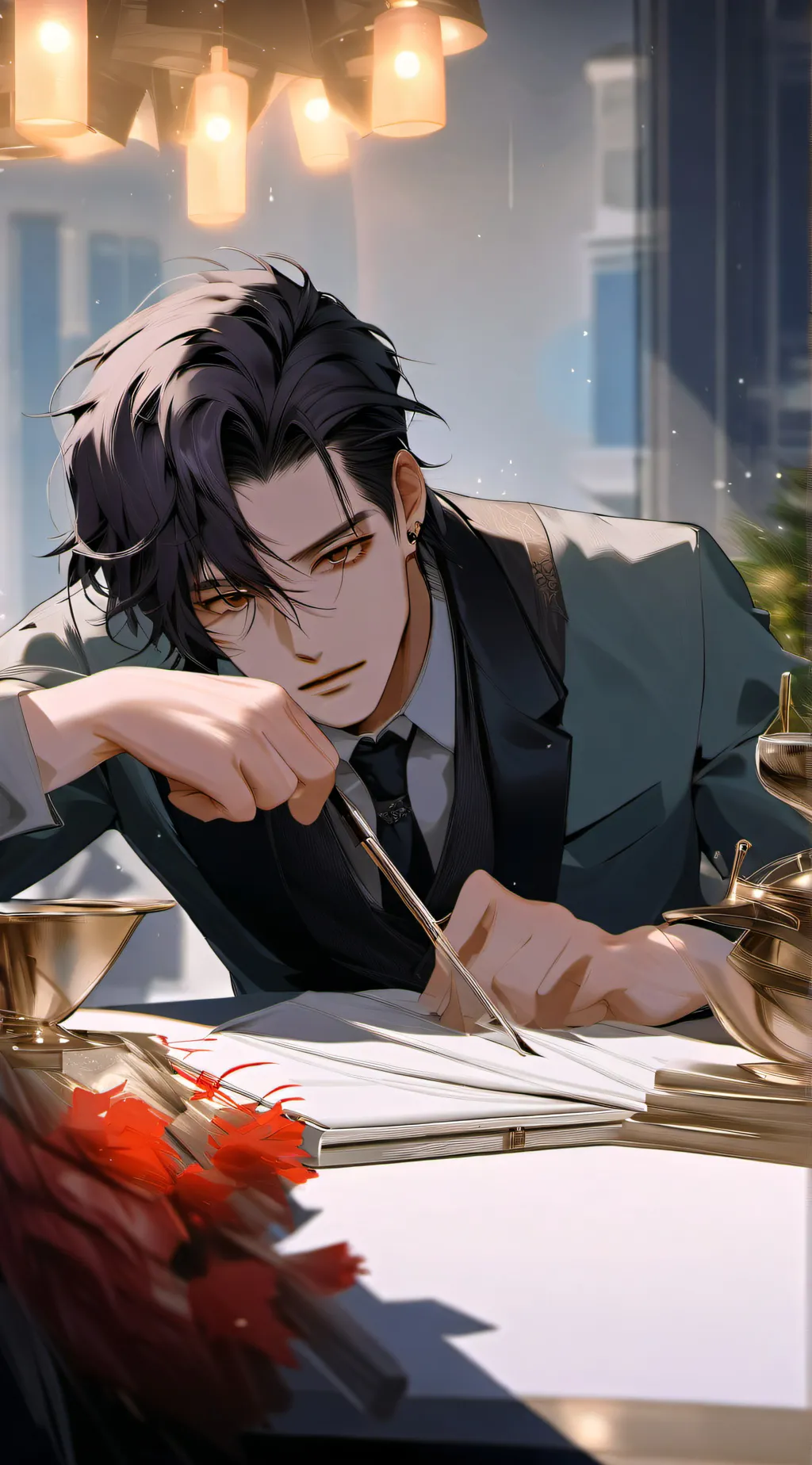 ai character: °•𝓵𝓮𝓿𝓲•° background