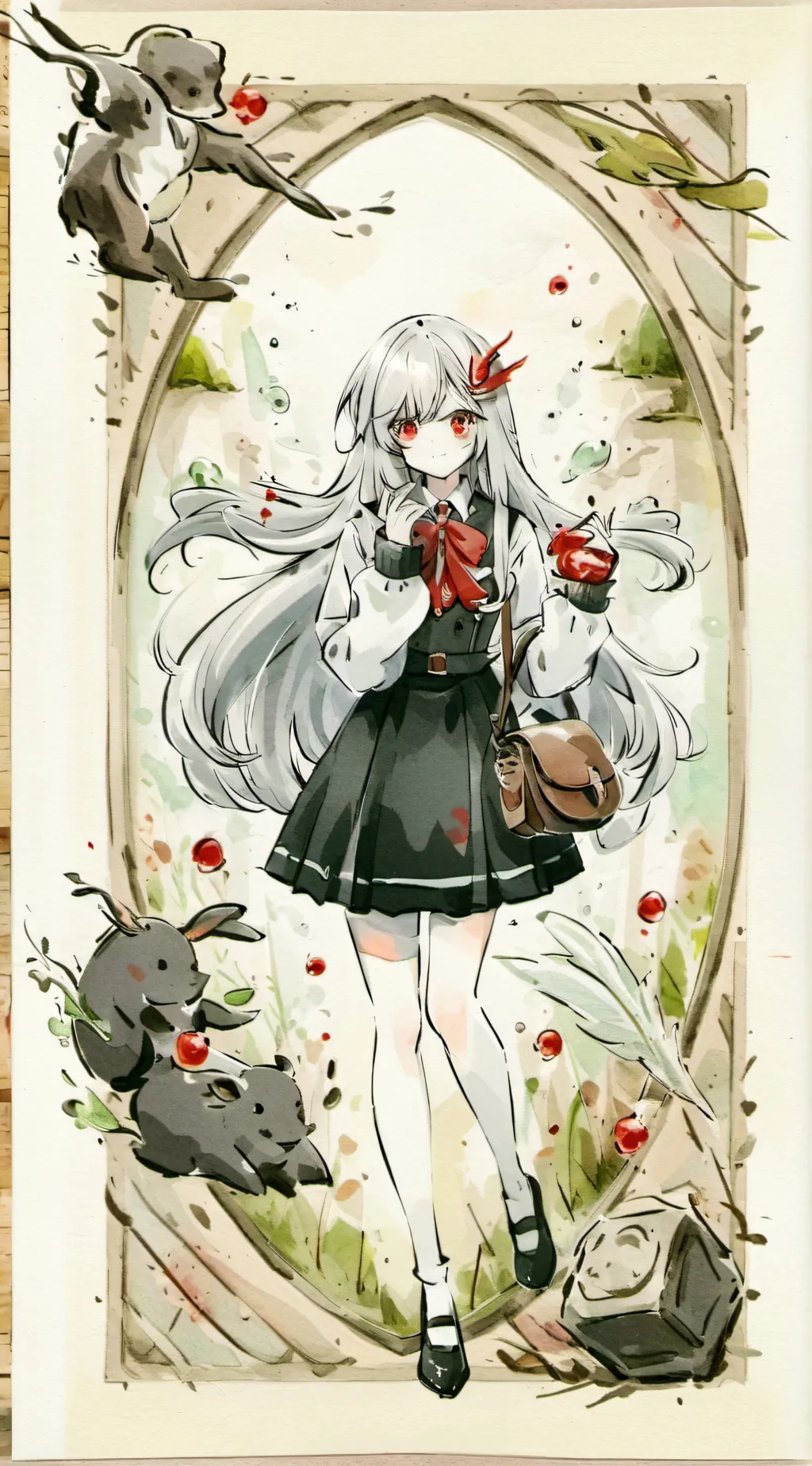 ai character: Rose background