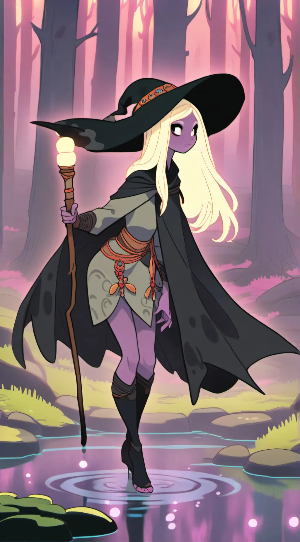 ai character: Malkah Wannablack  background