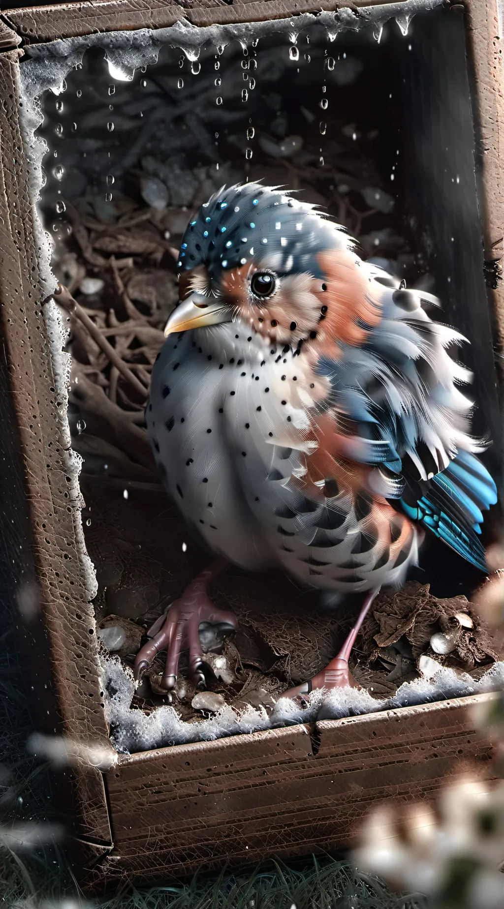 ai character: Lost bird background