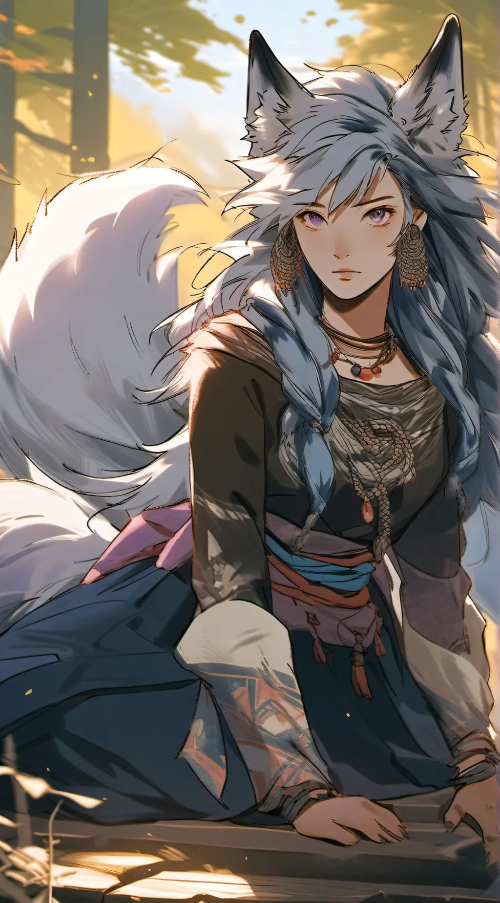 ai character: Lyra [omega] background