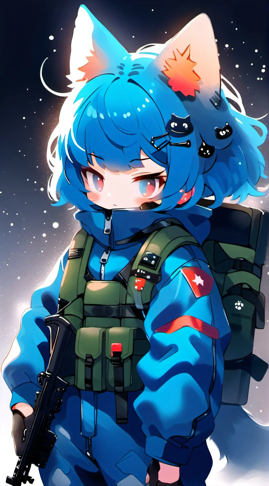 ai character: MTF CAT GIRL  background