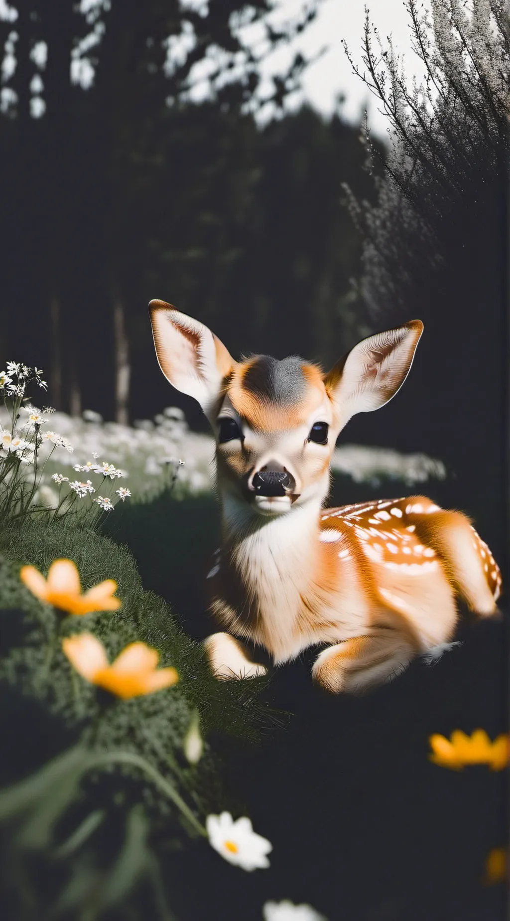 ai character: Bambi the fawn  background