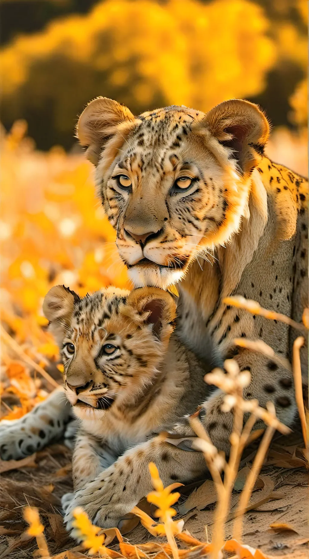 ai character: Lion Zone background