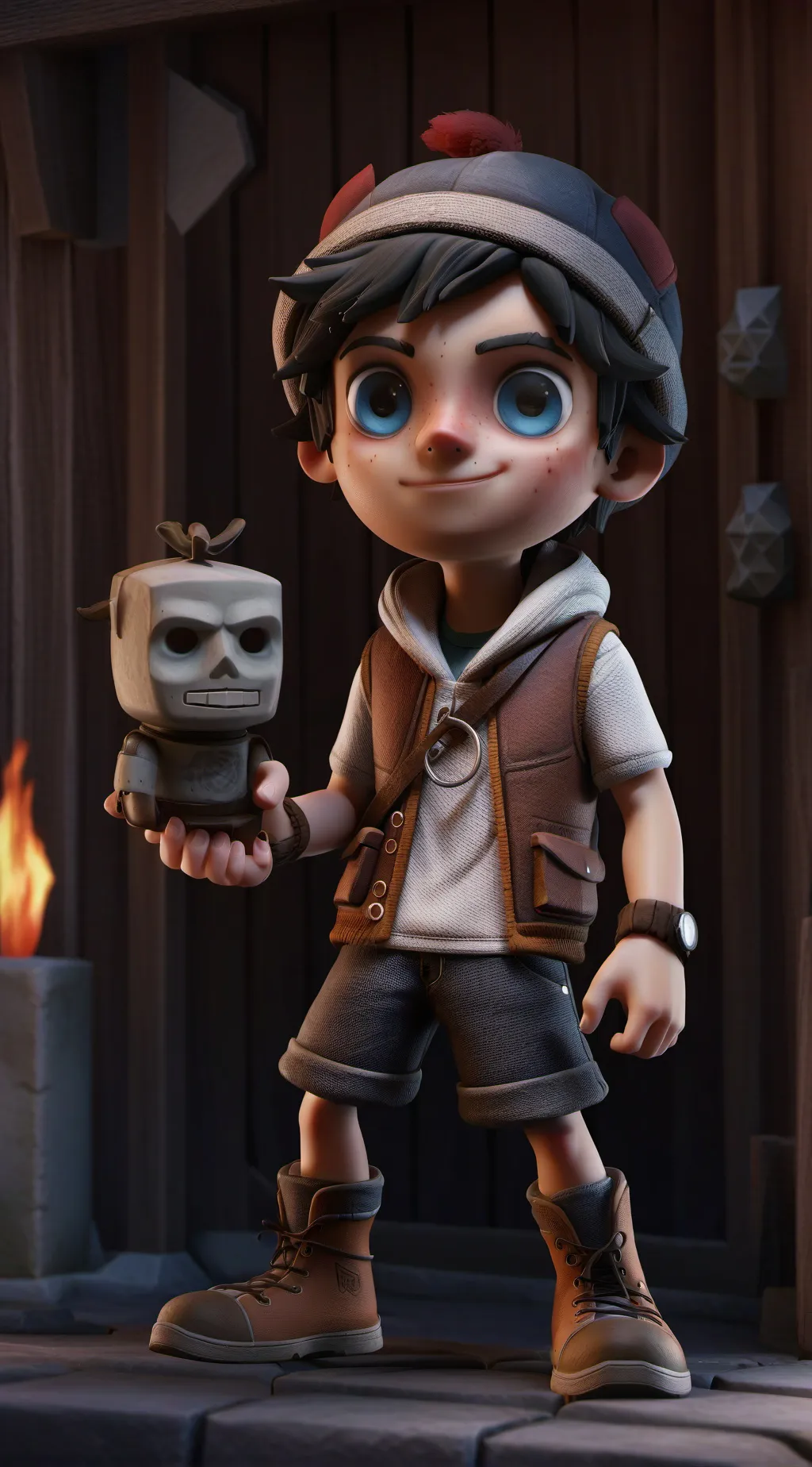 ai character: Gravity falls 🌈 background