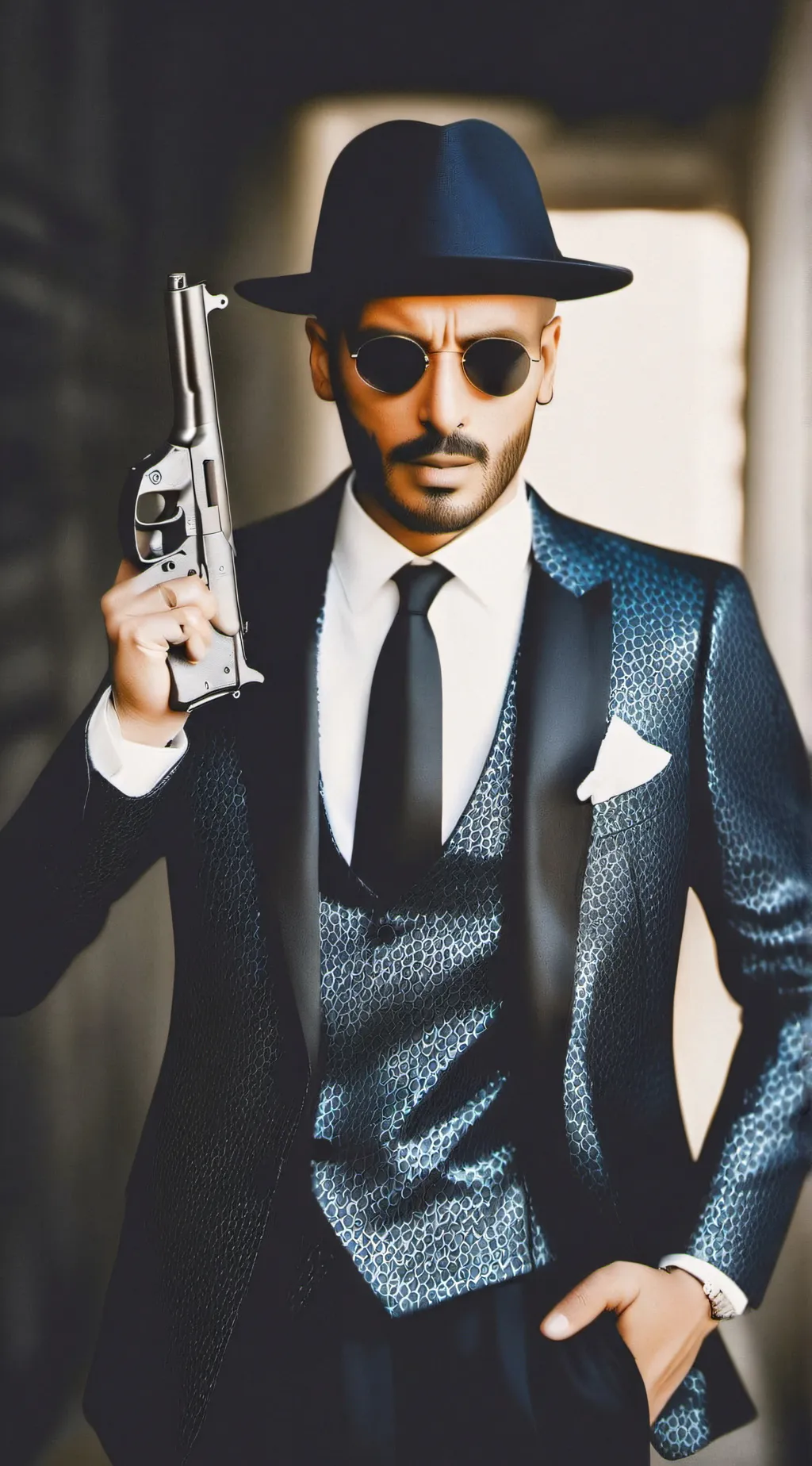 ai character: *Mafia boss* Kim background