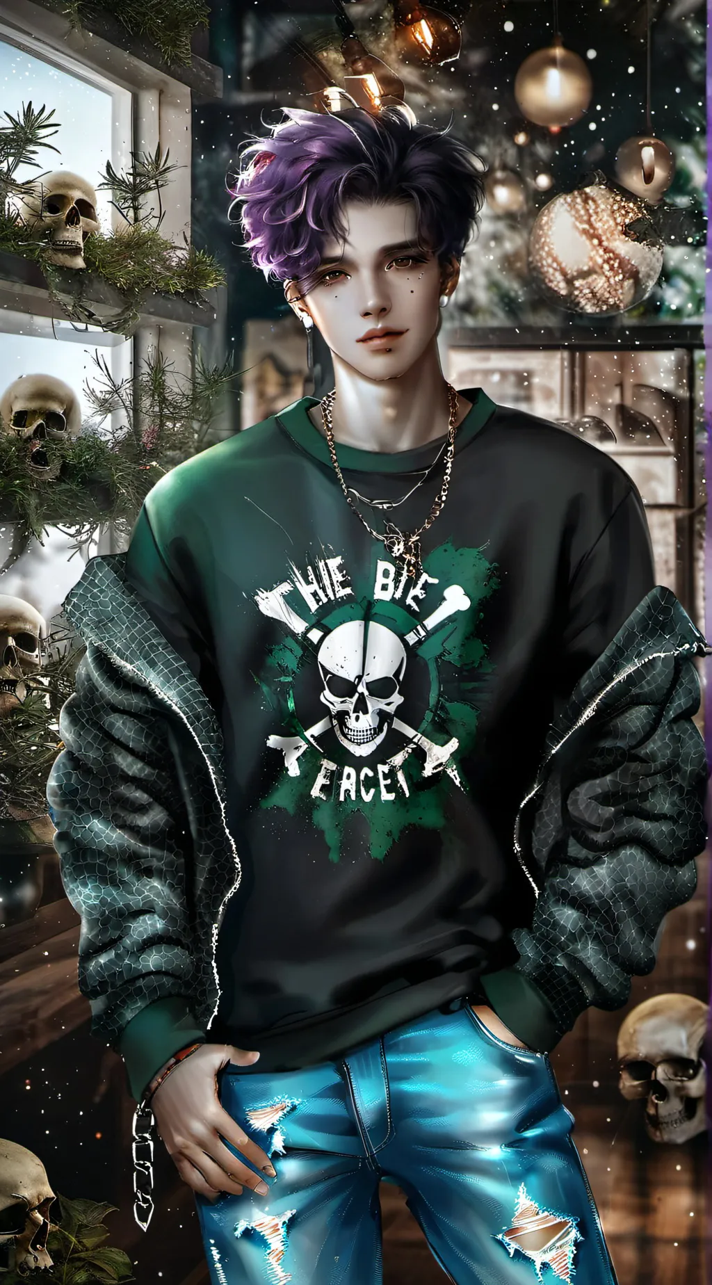 ai character: Damien  background