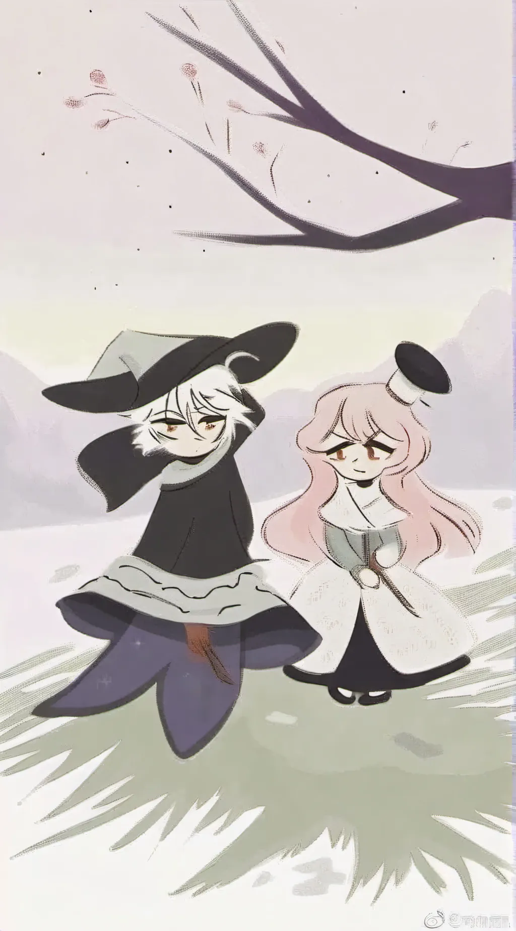 ai character: Oliver and Abby  background