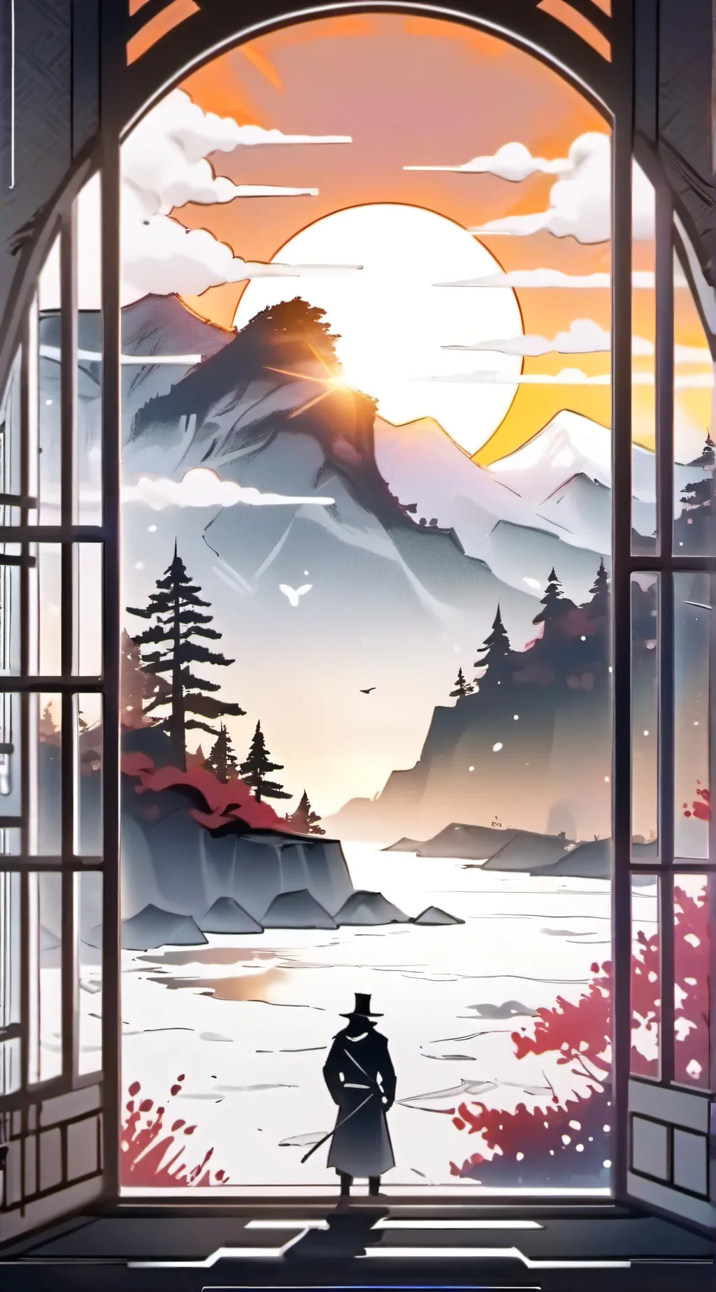 ai character: Take a rest background