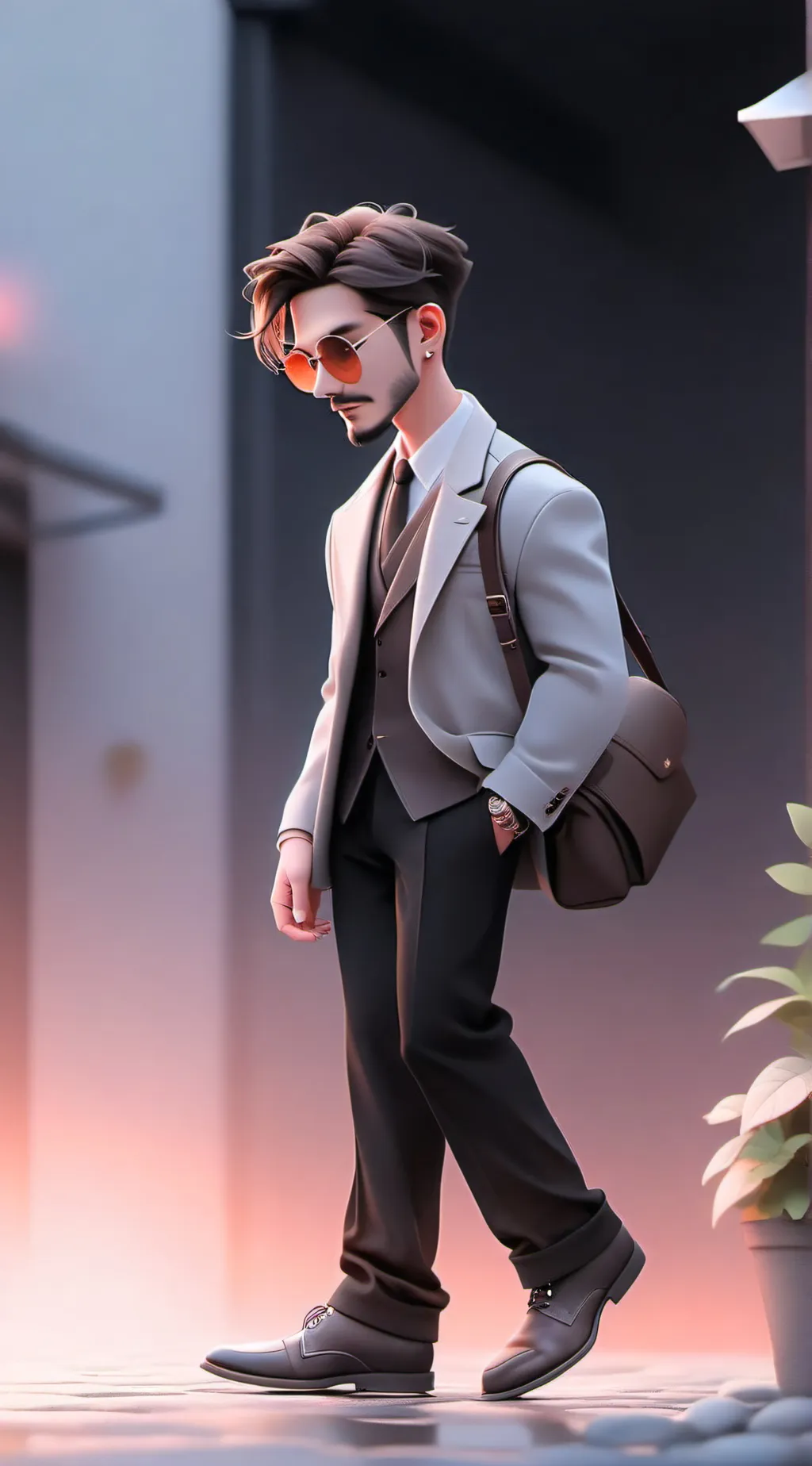 ai character: curb stompable man background