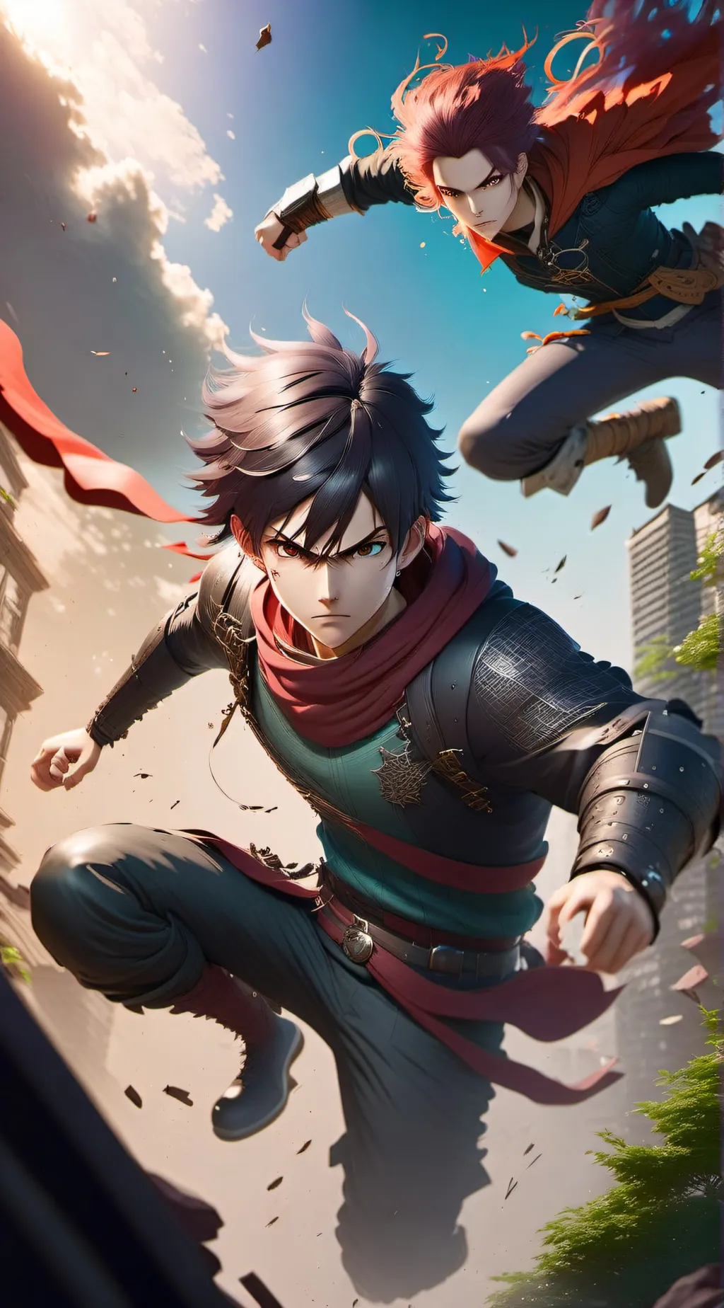 ai character: Mha h+v battle background