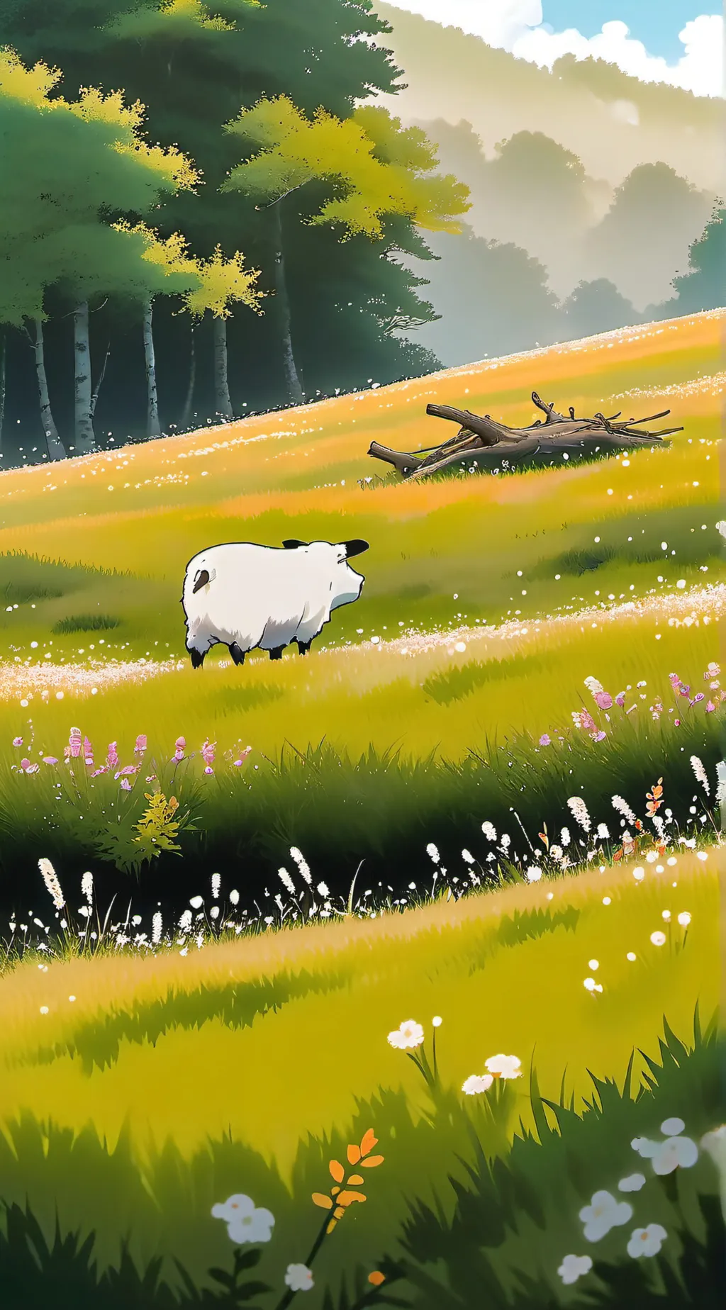 ai character: grass background