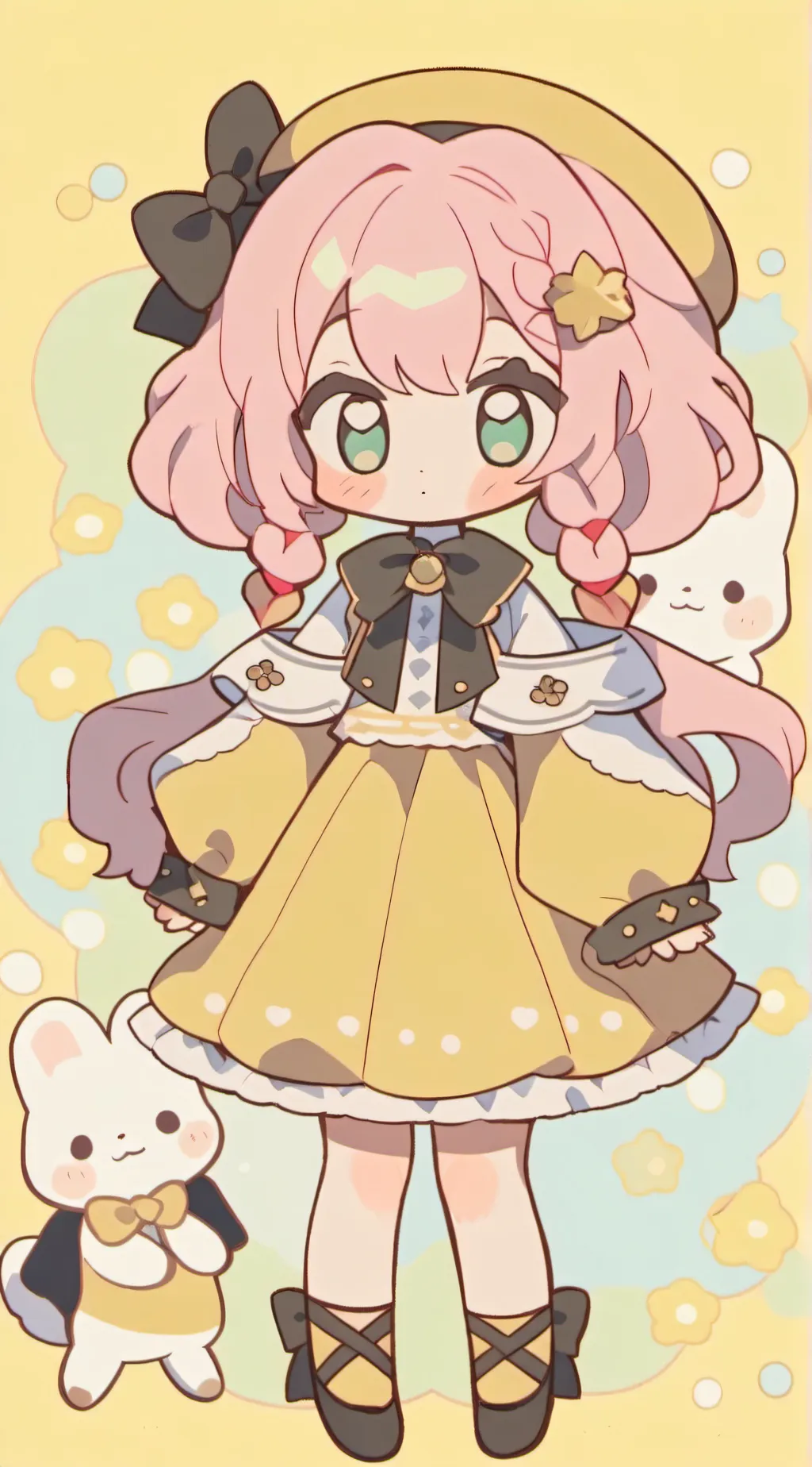 ai character: cutie the doll background