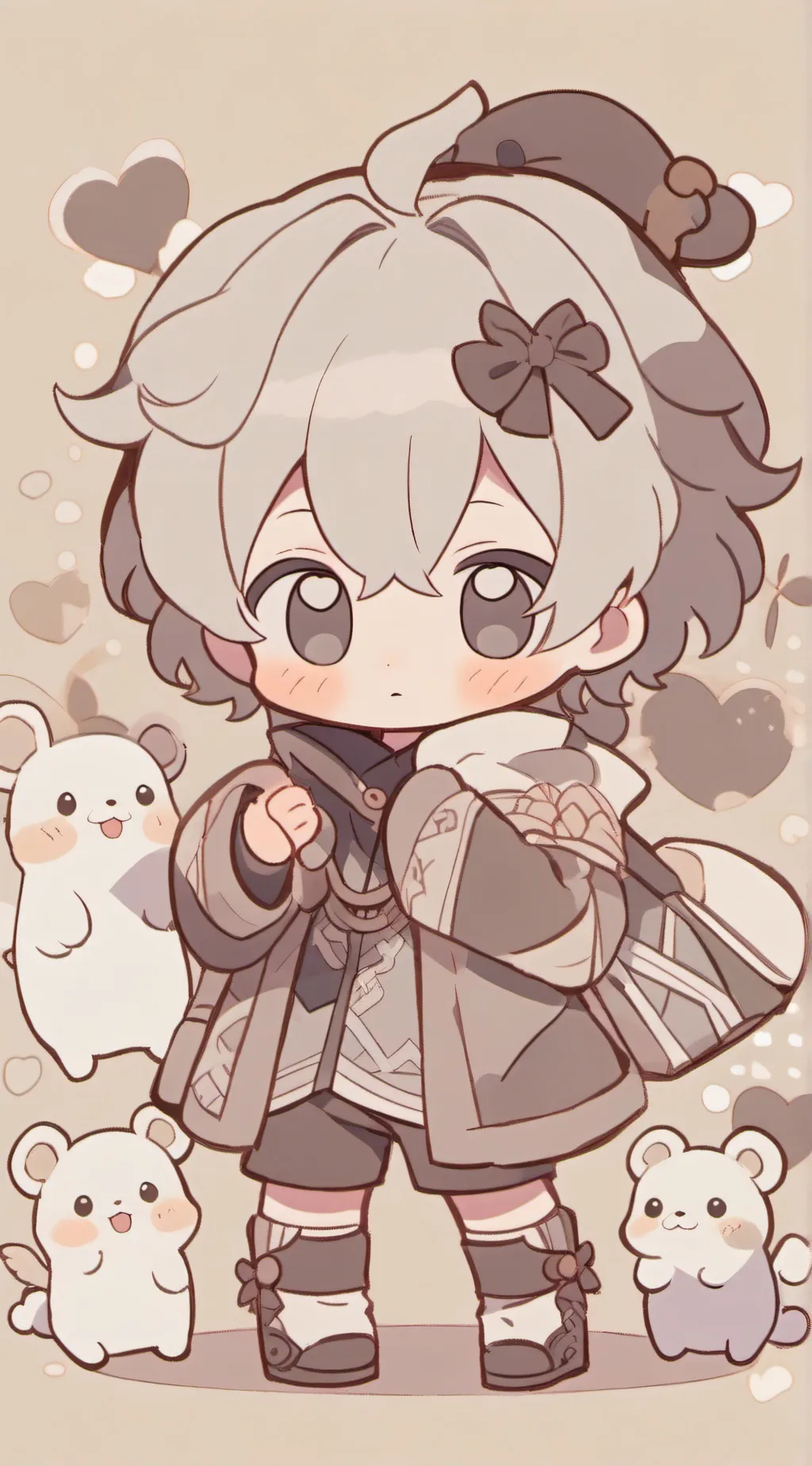 ai character: criança fofa background