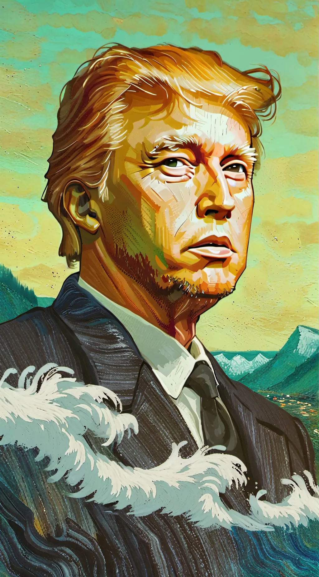 ai character: Donald Trumpet  background