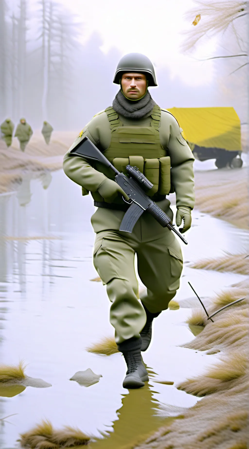 ai character: Russian soldier V1 background