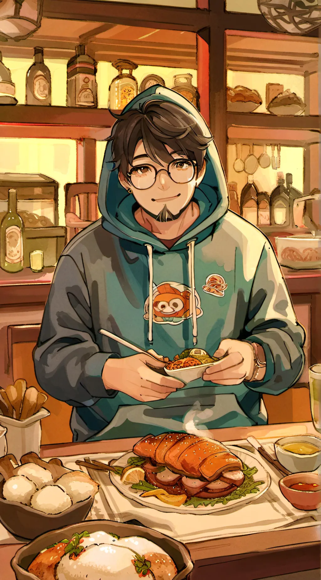 ai character: Caseoh background