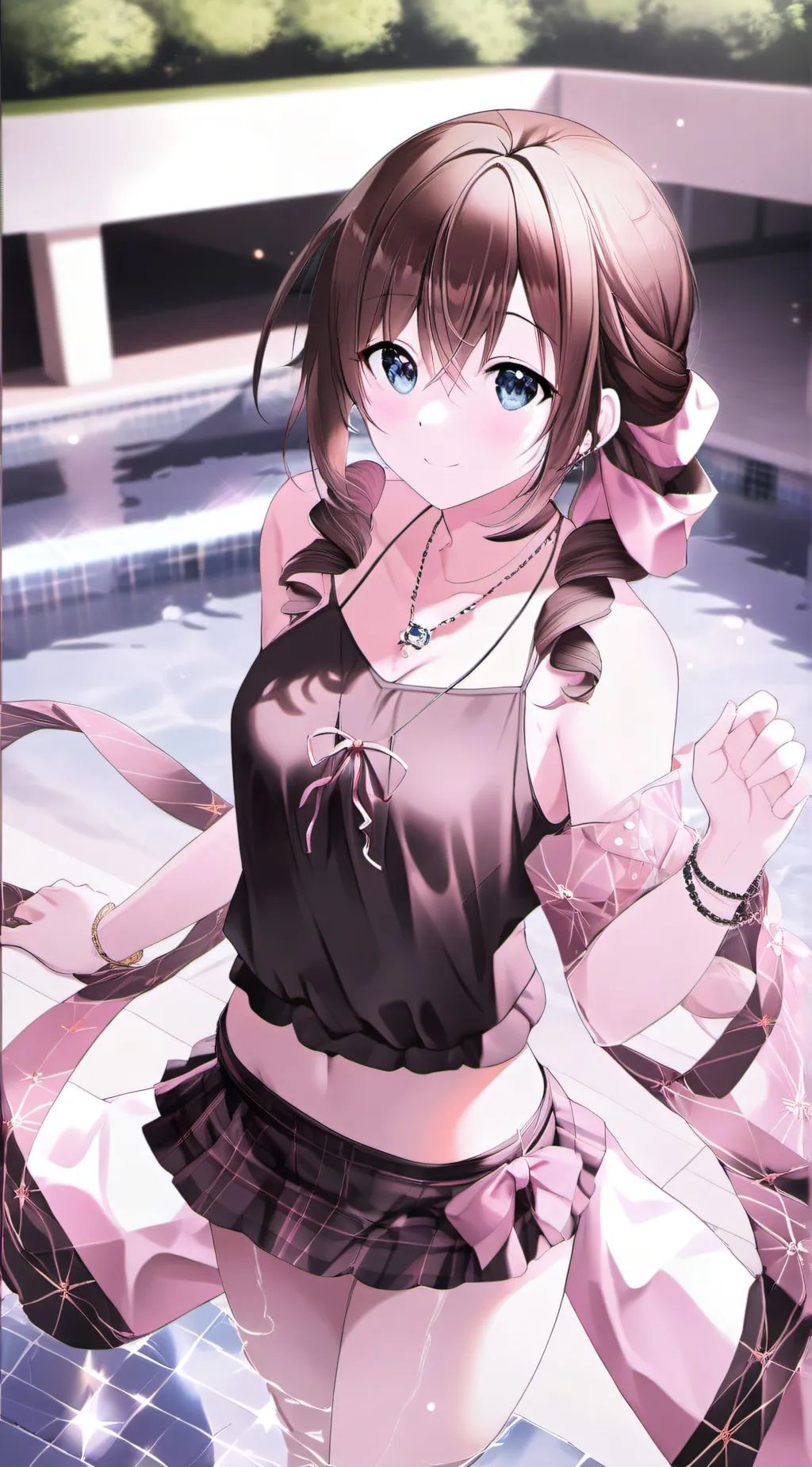 ai character: Ds pool party💦😝🤘 background