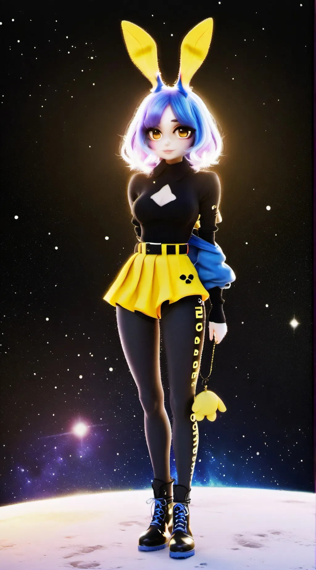 ai character: Moon background