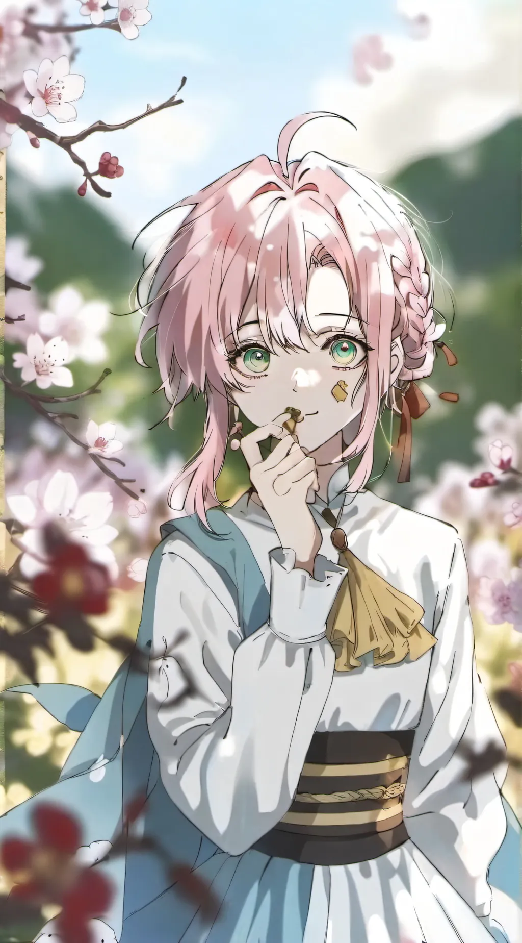 ai character: Mitsuri 🩷 💚  background