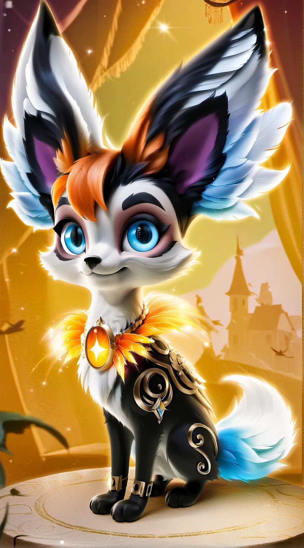 ai character: Meowlux background