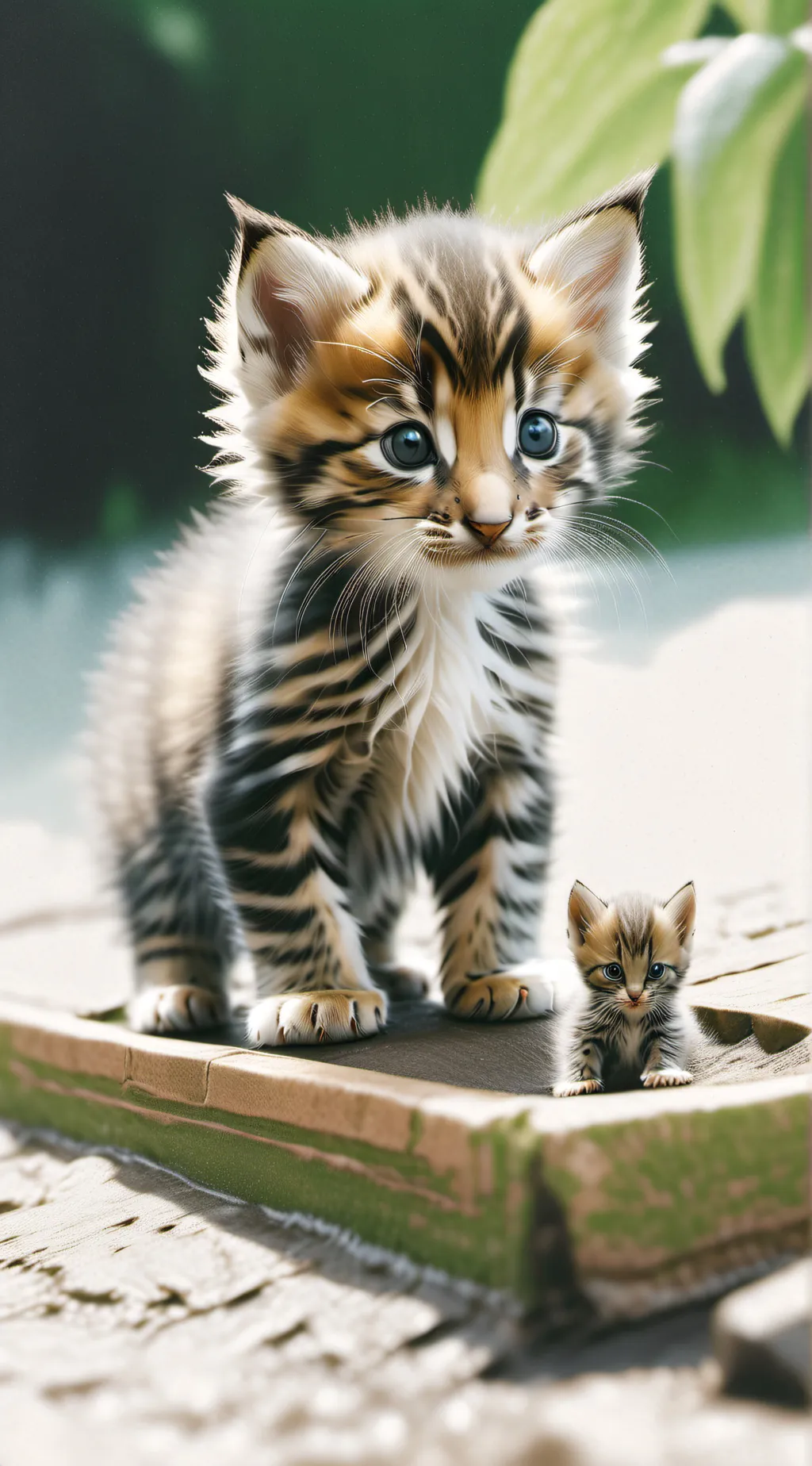 ai character: Star and baby kit background