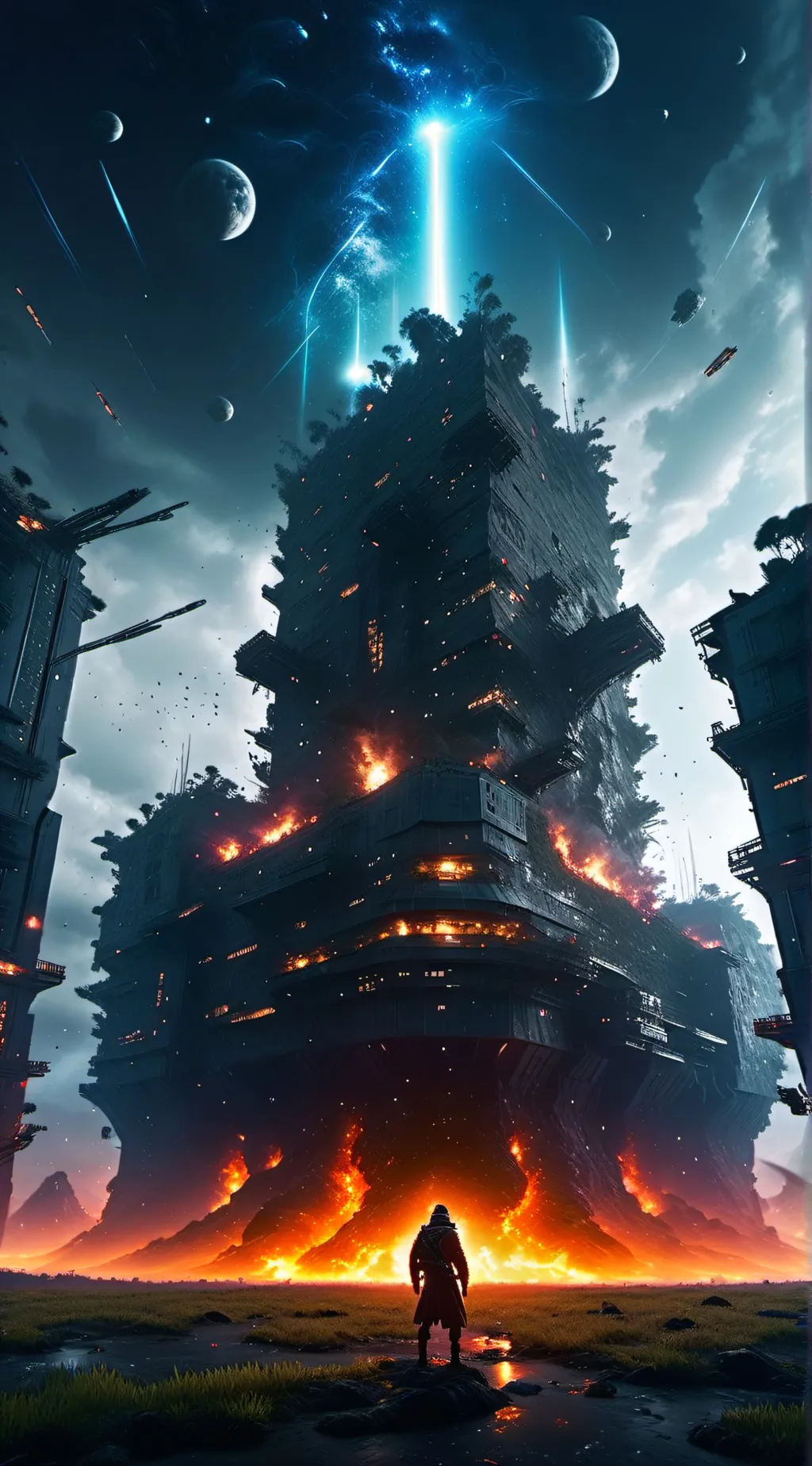 ai character: Battle field  background