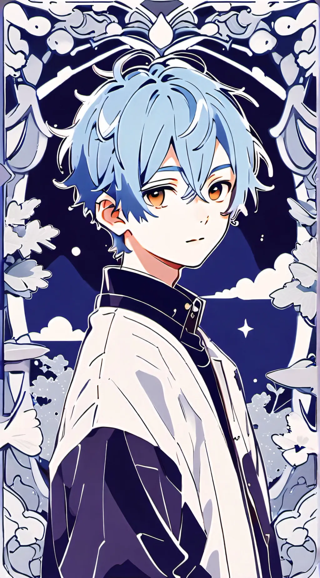 ai character: Kind school boy background