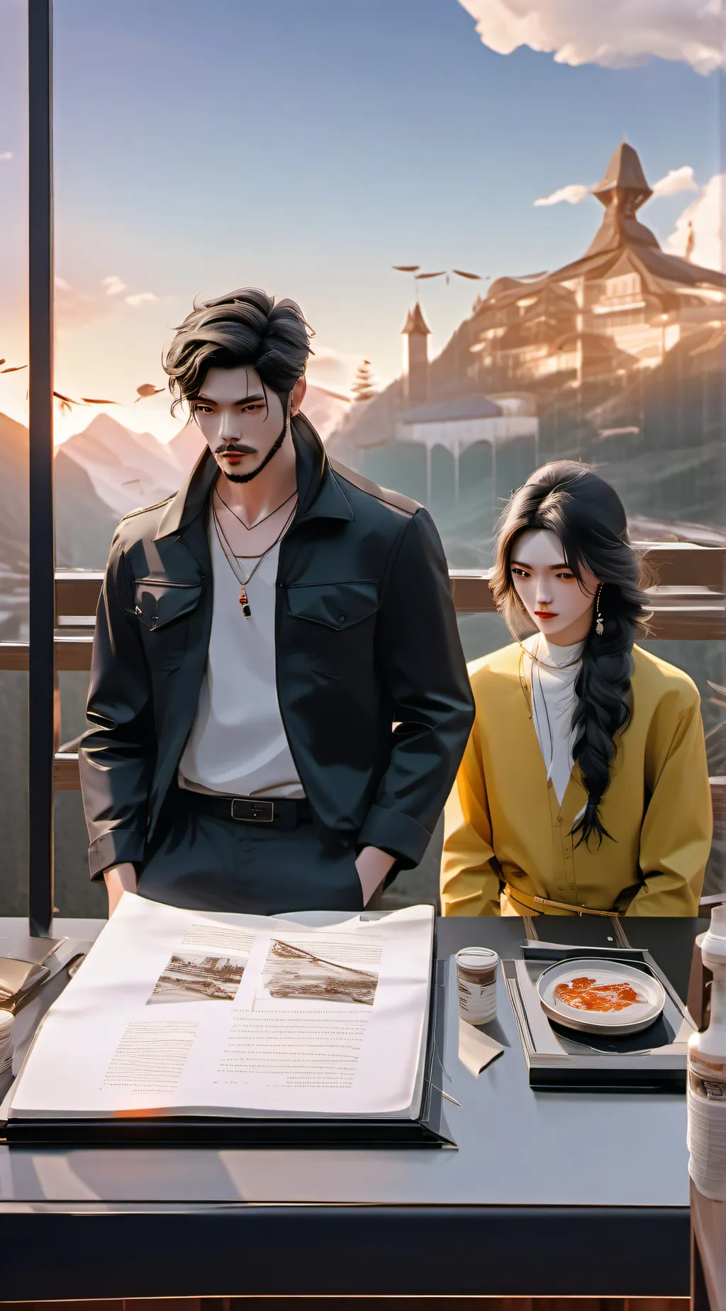 ai character: Danero Twins  background