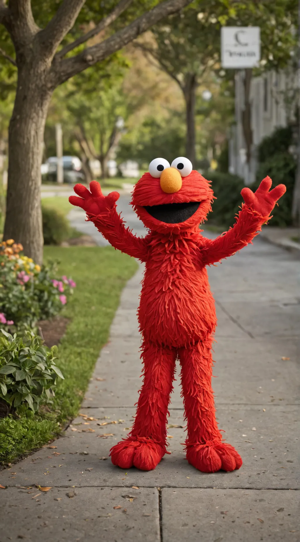 ai character: Elmo background