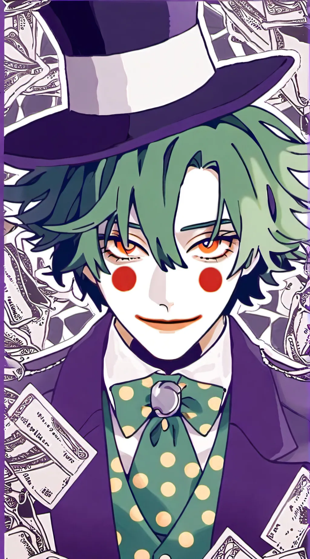 ai character: 🎪Patchy🤡 background