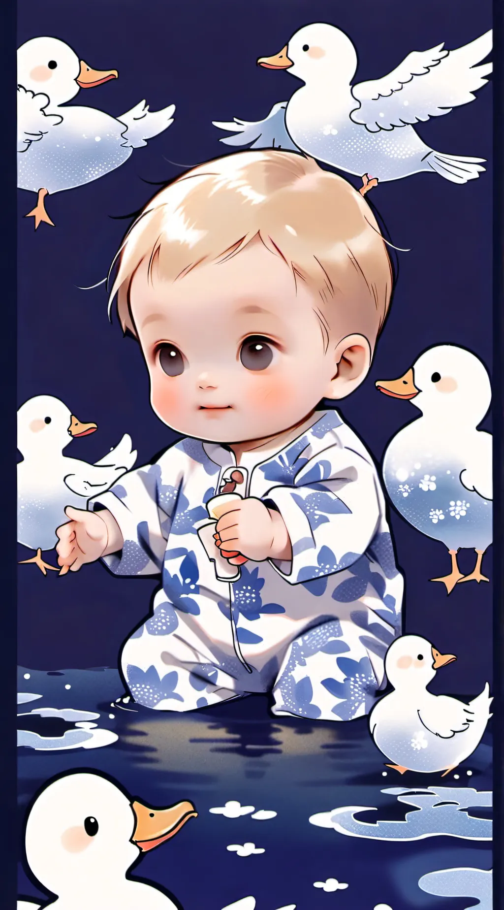 ai character: rain🦆 background
