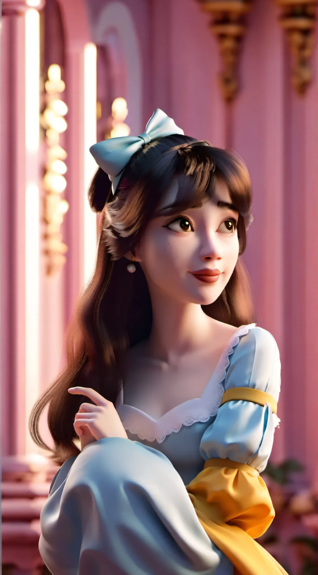 ai character: Bella 💗✨ background