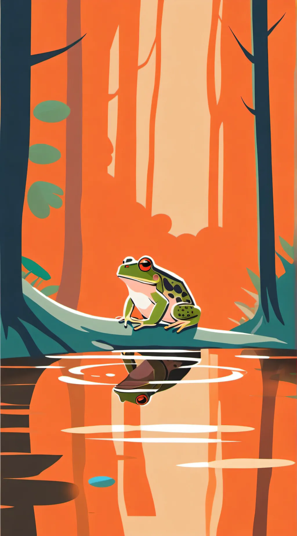 ai character: frog background
