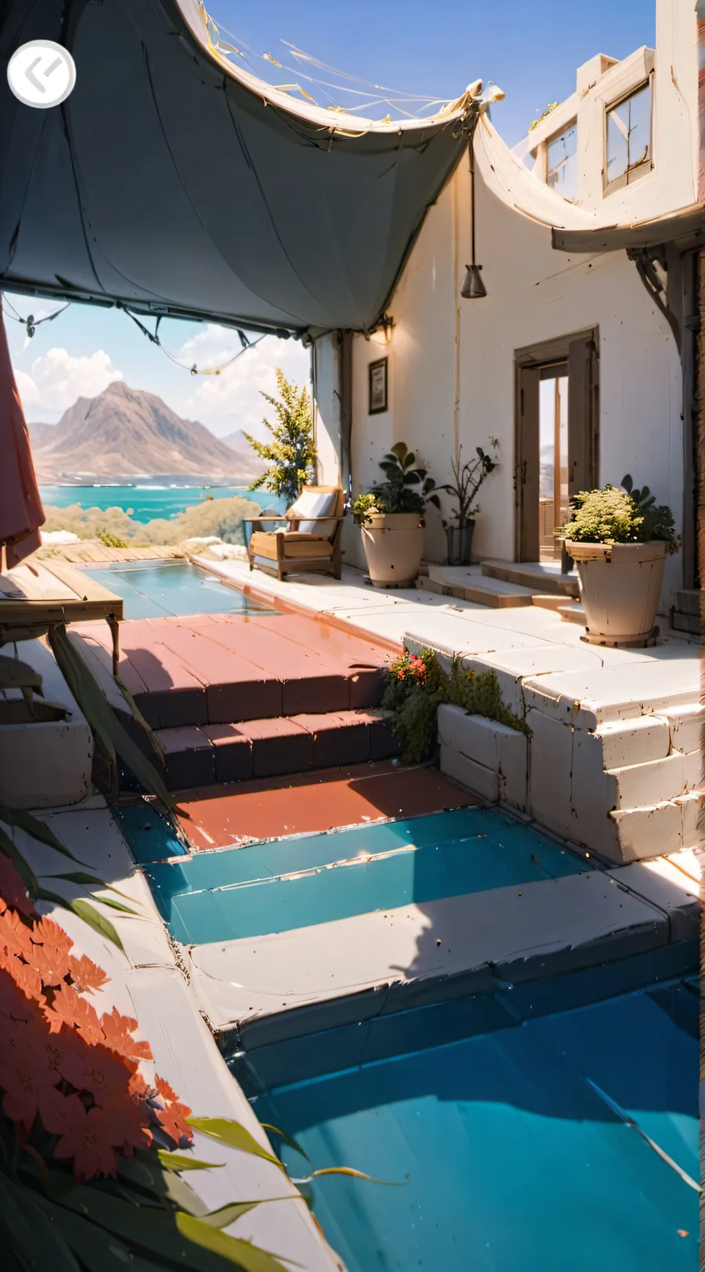 ai character: mha pool party background