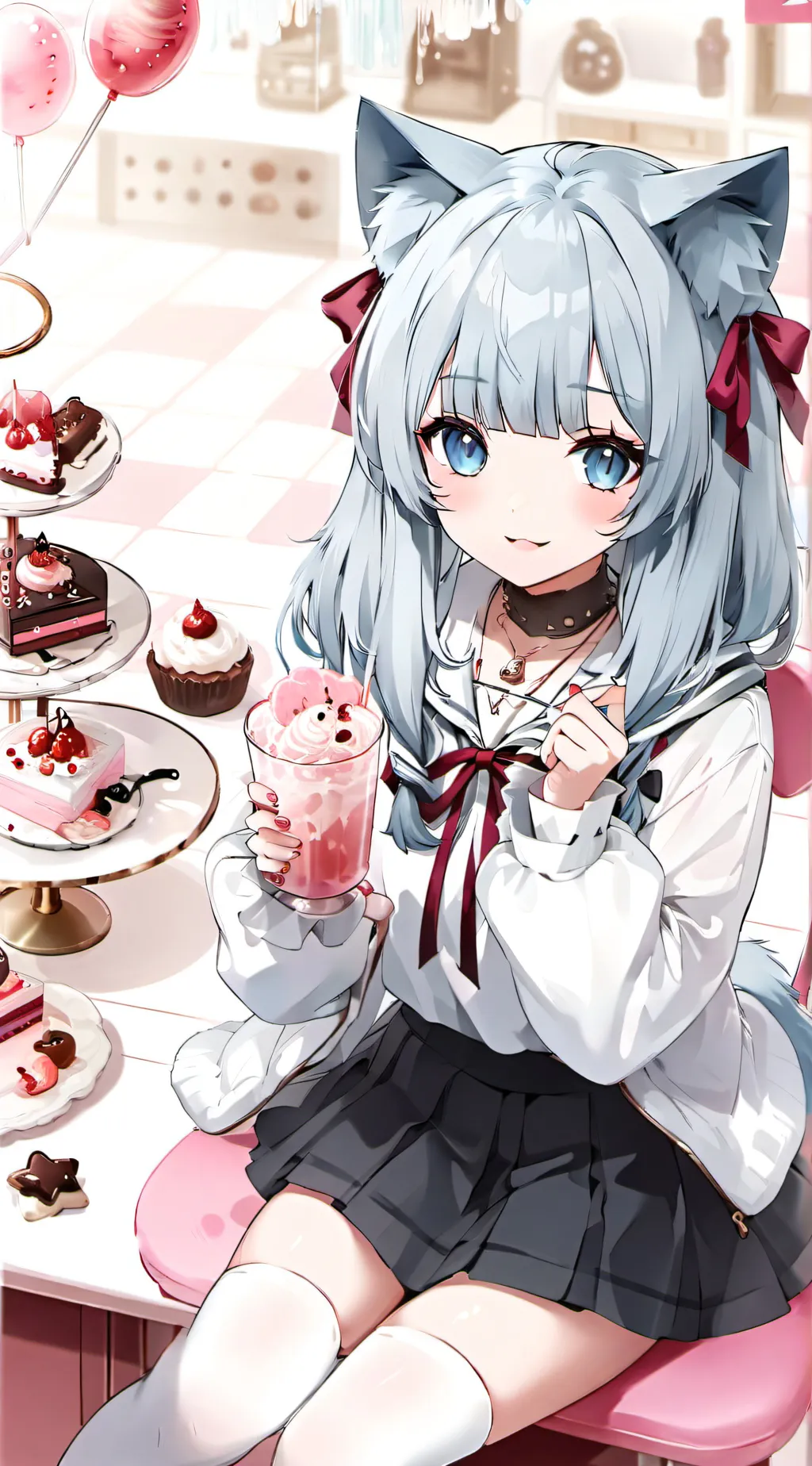 ai character: Chiffon Cream Spir background