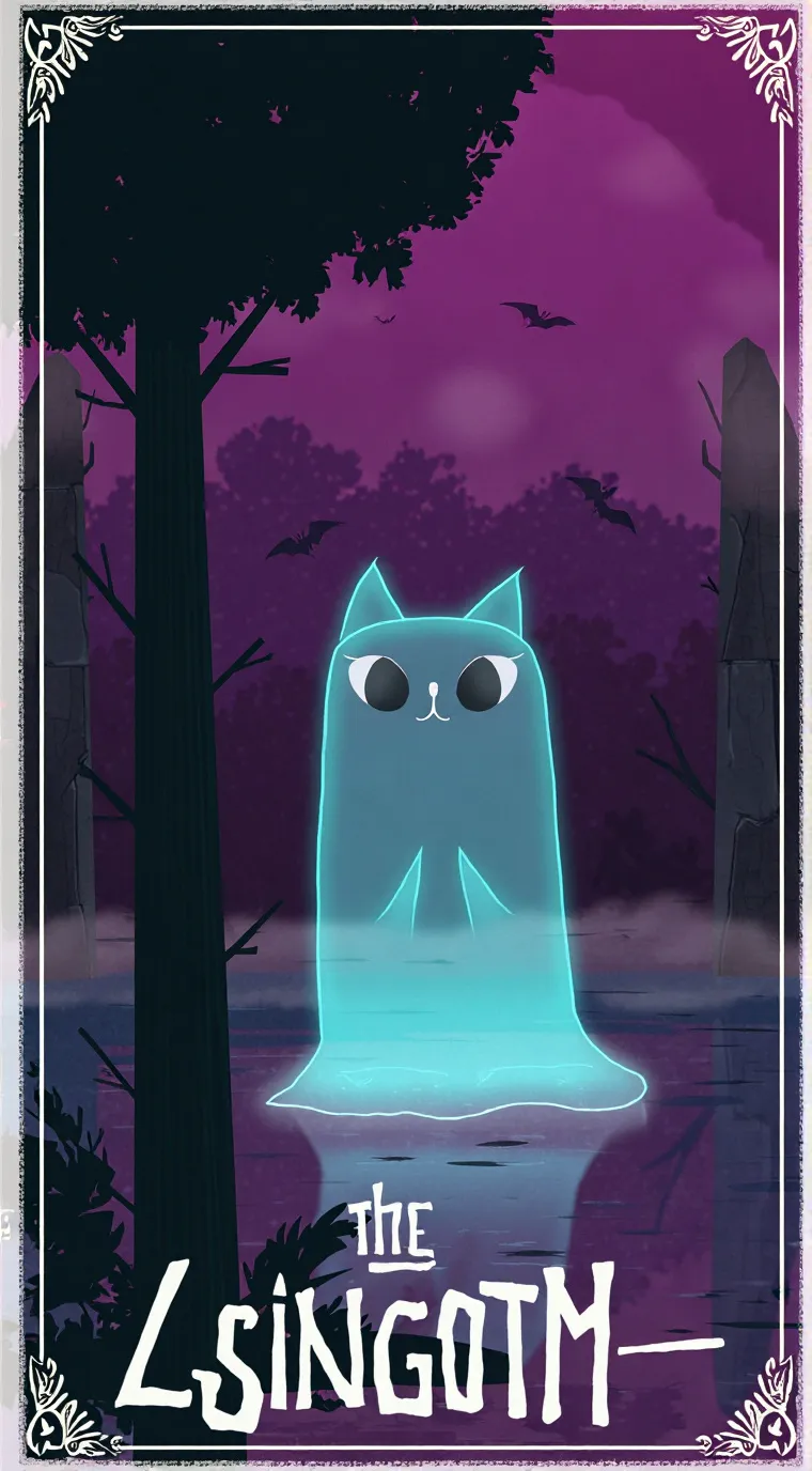 ai character: ghost cat background
